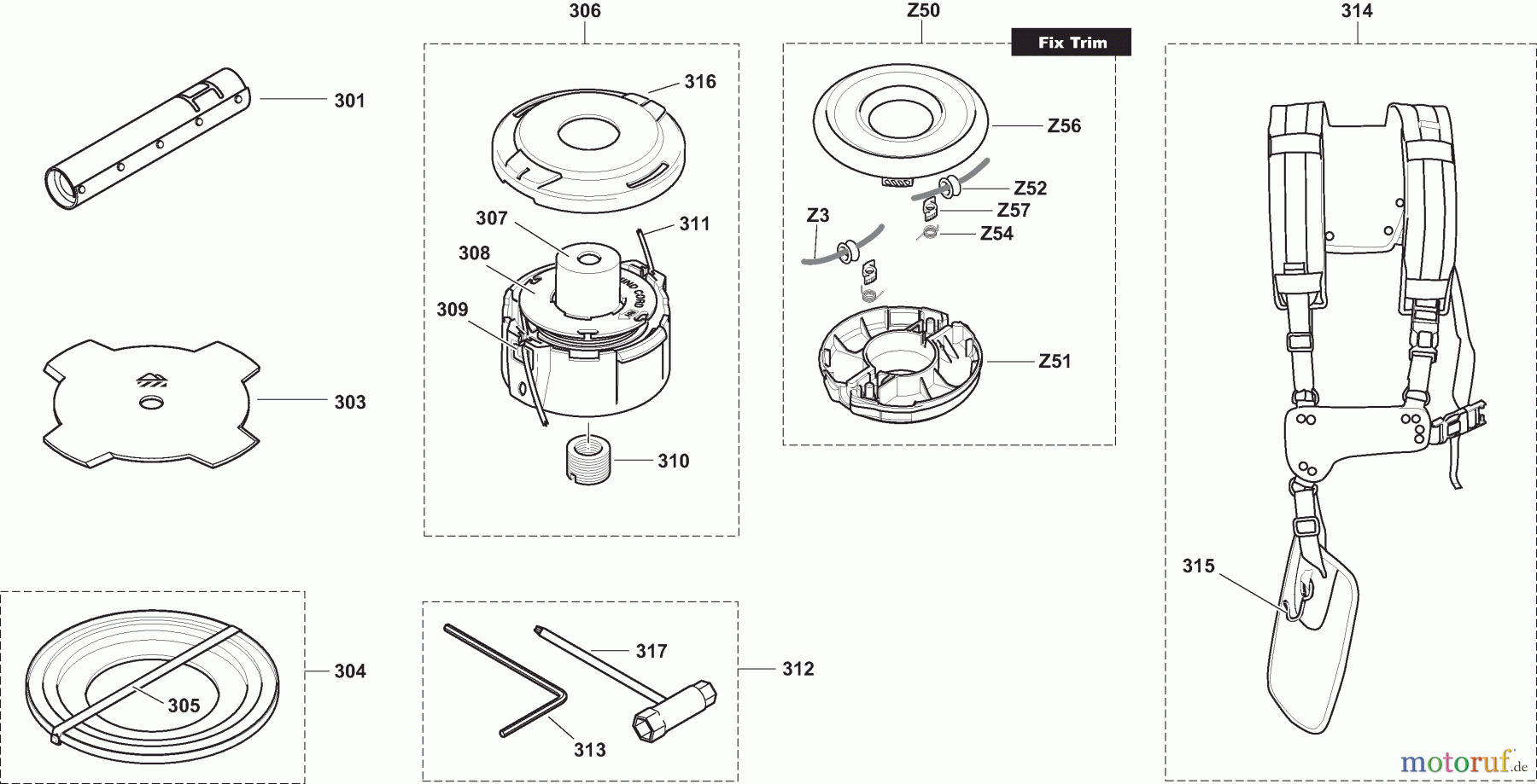 Dolmar Motorsensen & Trimmer Benzin 2-Takt MS-3202 5 Zubehör