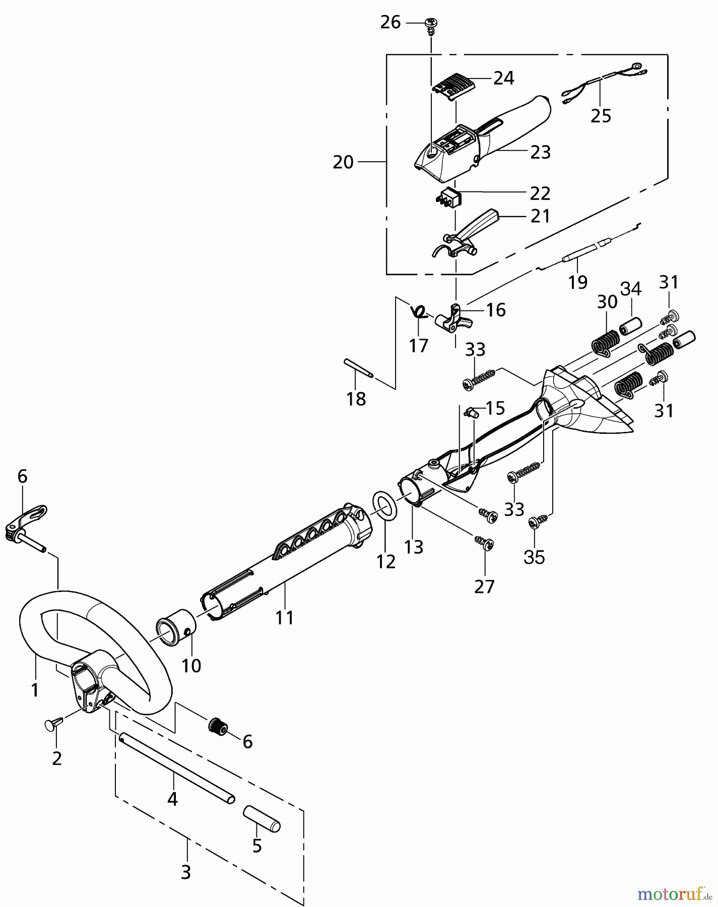 Dolmar Motorsensen & Trimmer Benzin 2-Takt MS-290 C 2 Griff, Gasbetätigung
