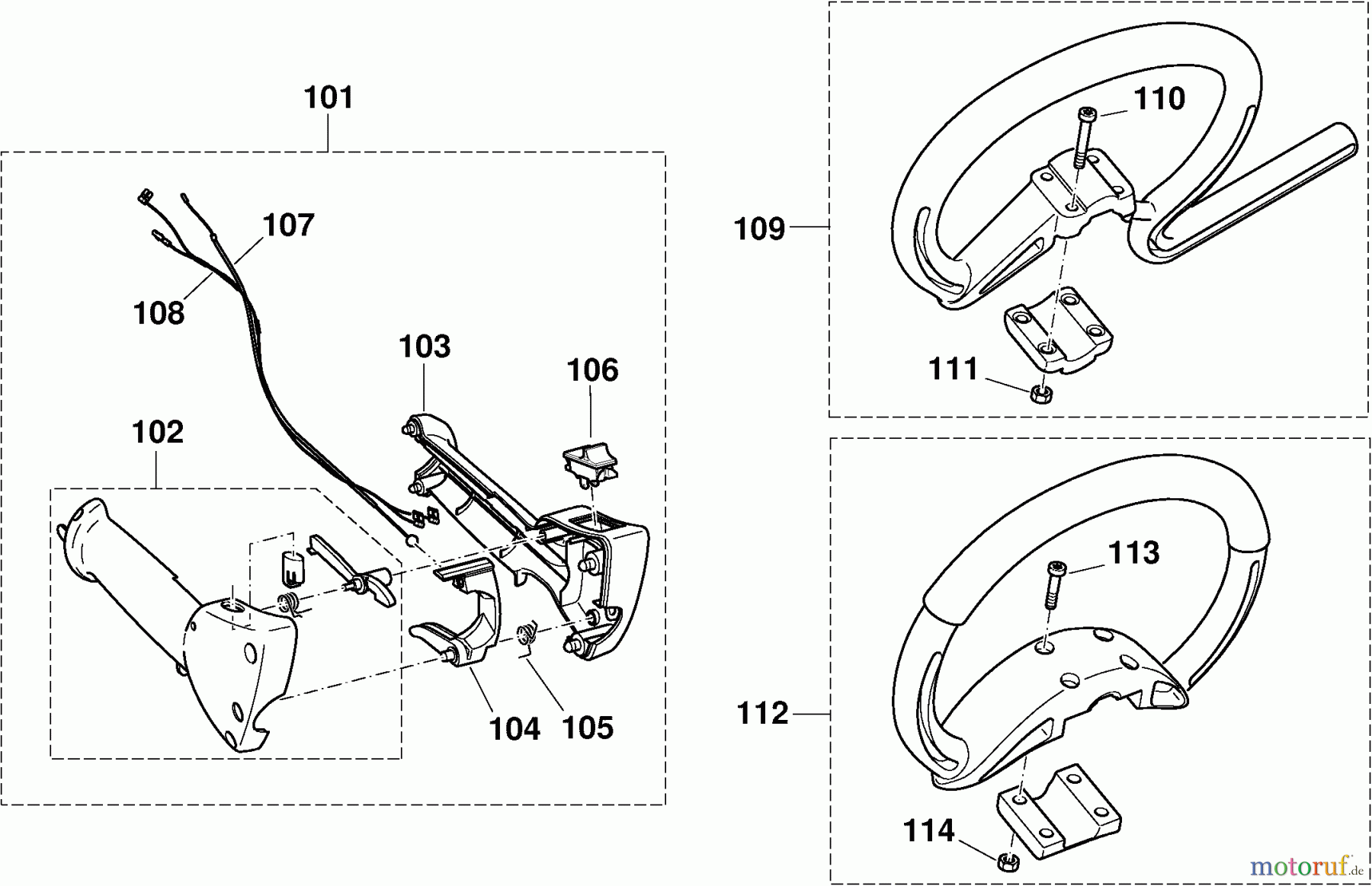 Dolmar Motorsensen & Trimmer Benzin 2-Takt LT-30 6 Gasgriff, Handgriff