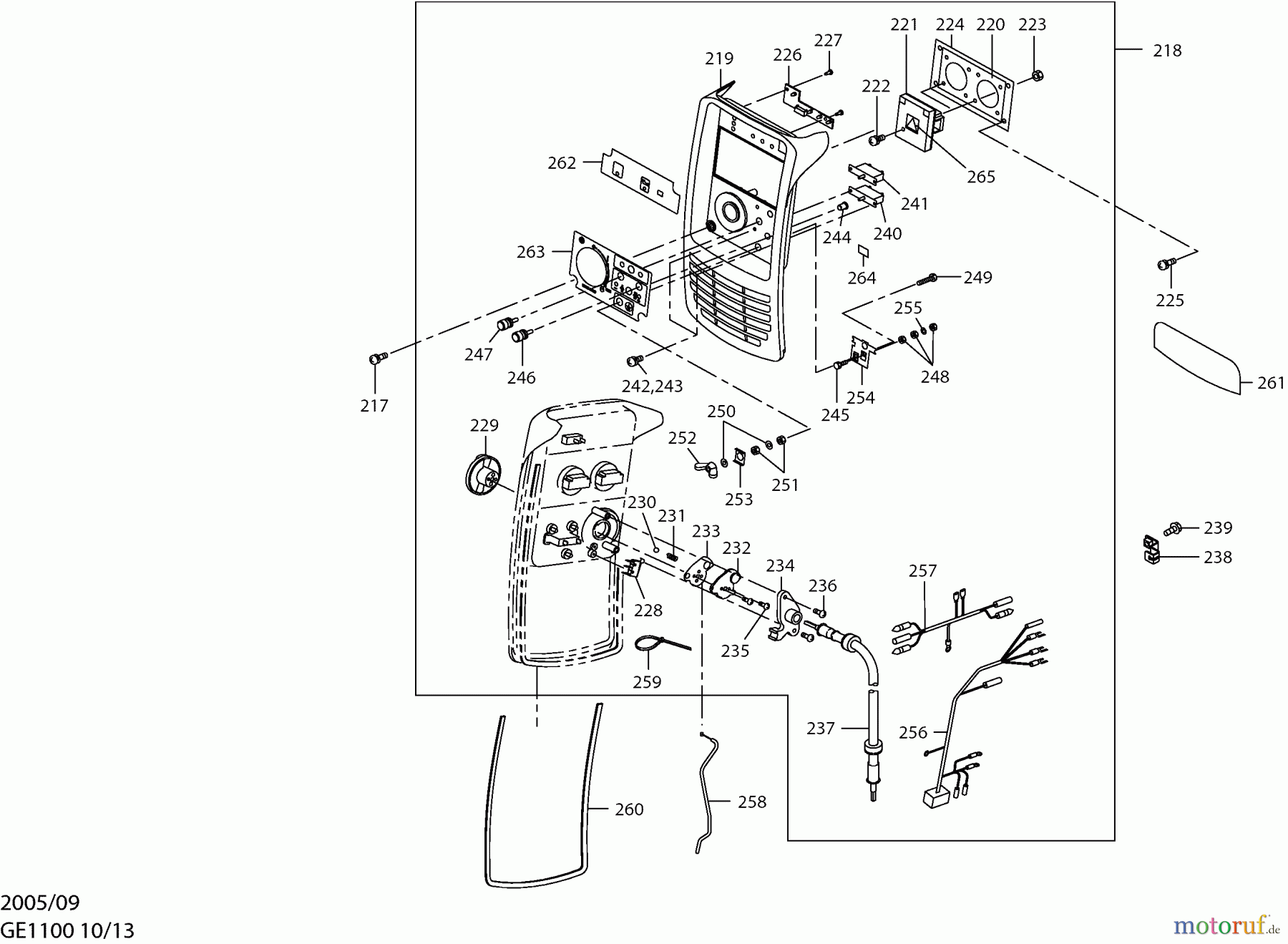  Dolmar Stromerzeuger GE-1100 10  Frontblende