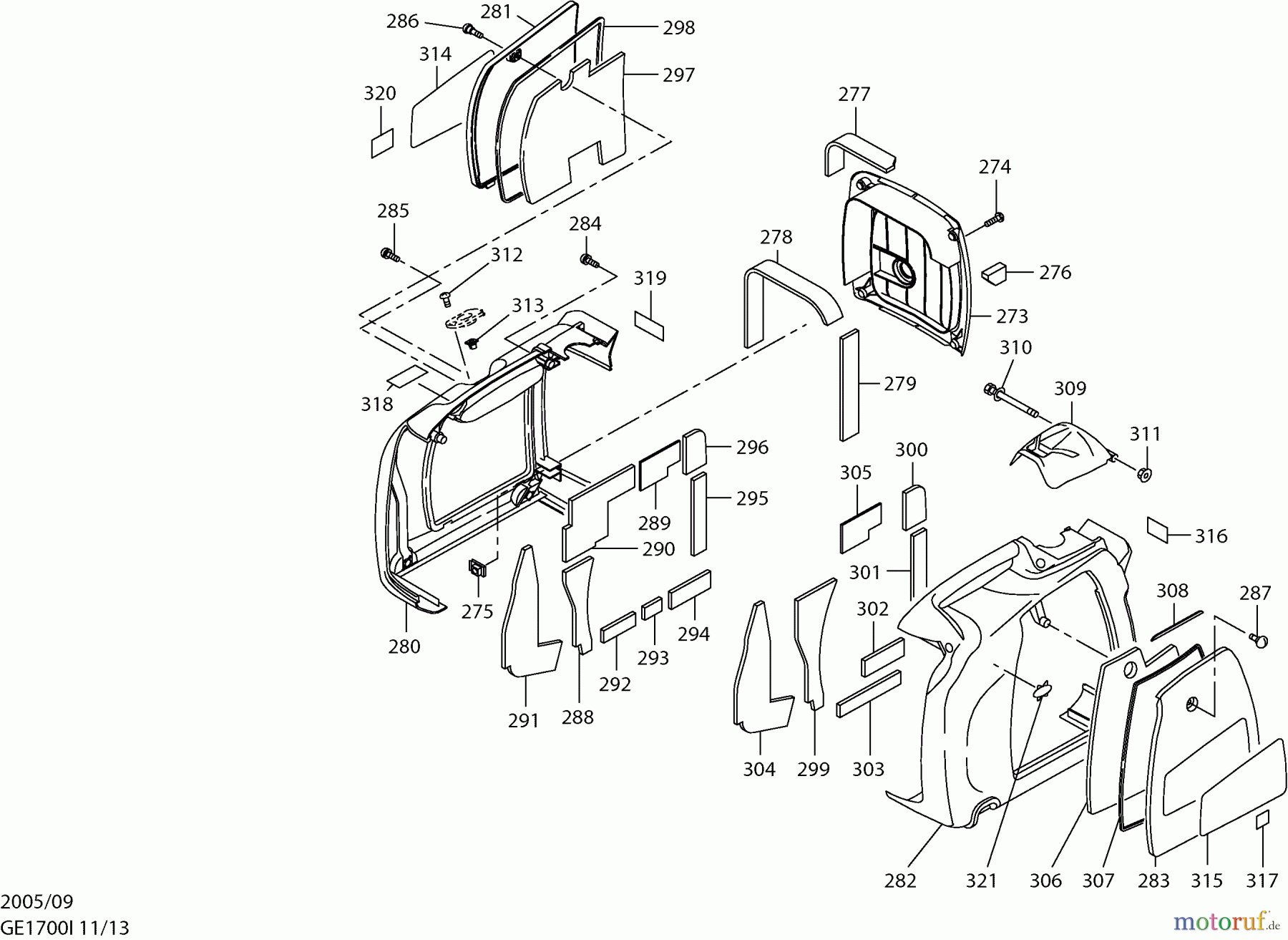 Dolmar Stromerzeuger GE-1700 I 11 Gehäuse