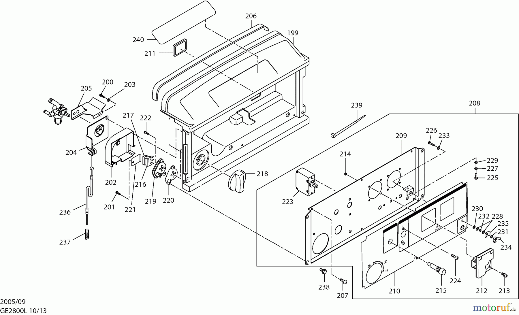  Dolmar Stromerzeuger GE-2800 L 10  Frontblende