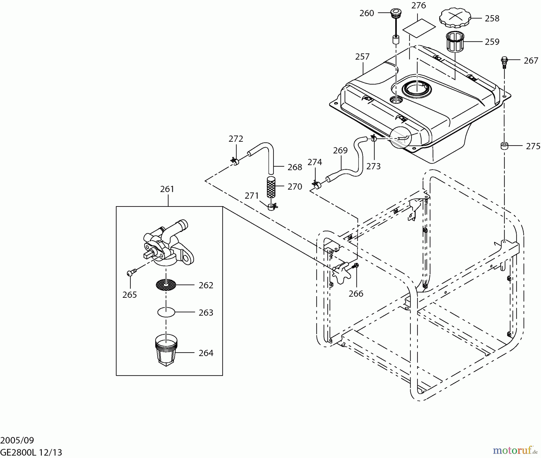  Dolmar Stromerzeuger GE-2800 L 12  Kraftstofftank