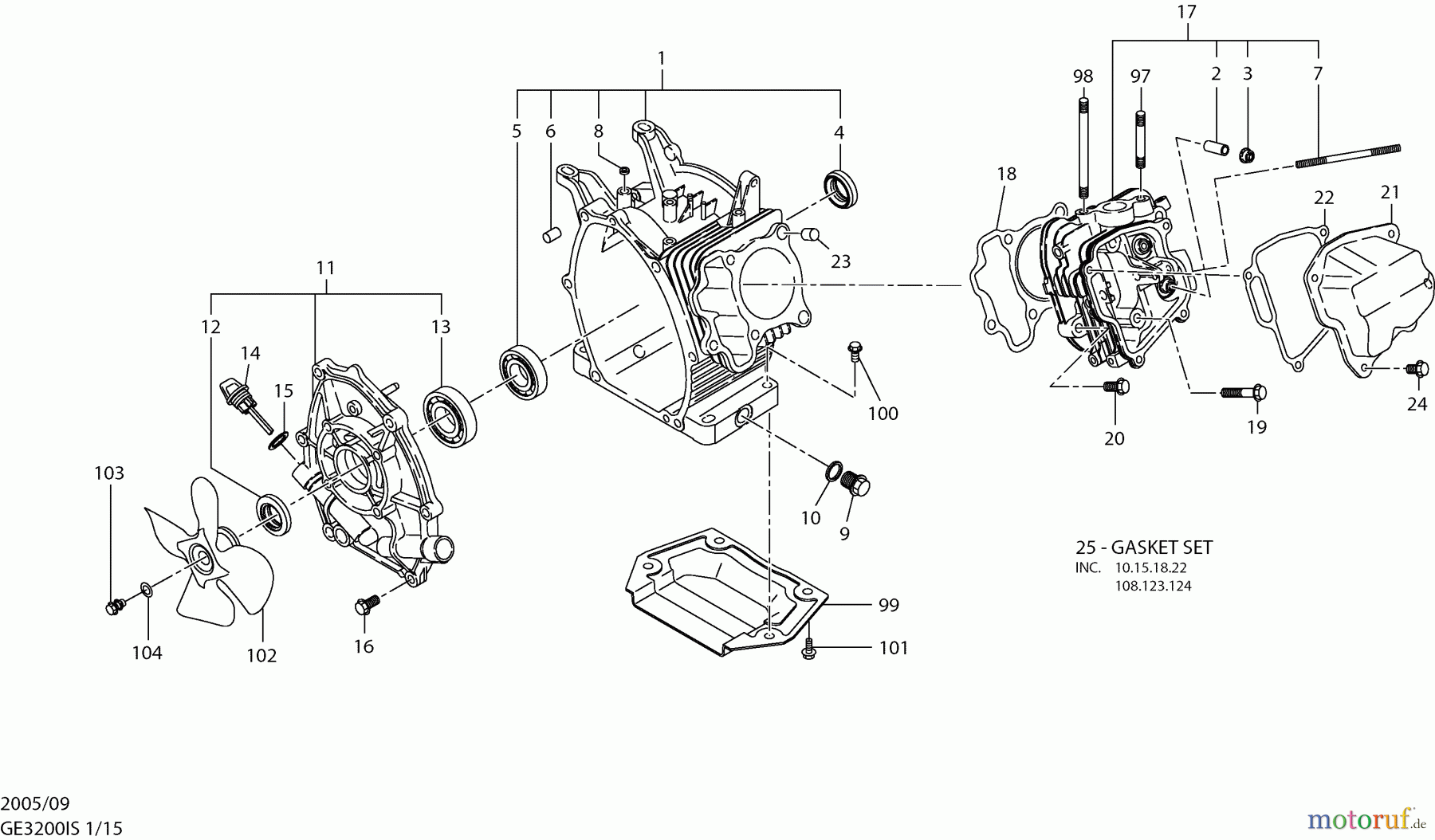  Dolmar Stromerzeuger GE-3200 IS 1  Kurbelgehäuse, Zylinder