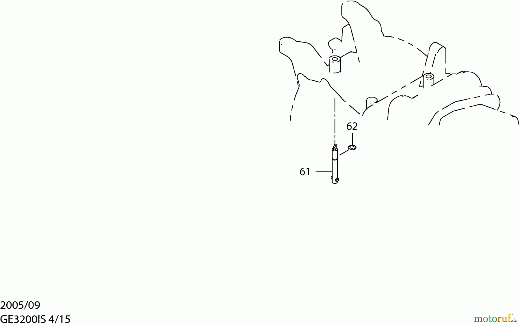 Dolmar Stromerzeuger GE-3200 IS 4 Achse, Reglerhebel
