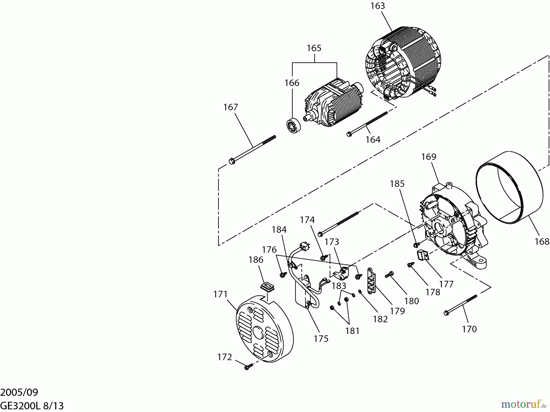 Dolmar Stromerzeuger GE-3200 L 8 Rotor, Stator