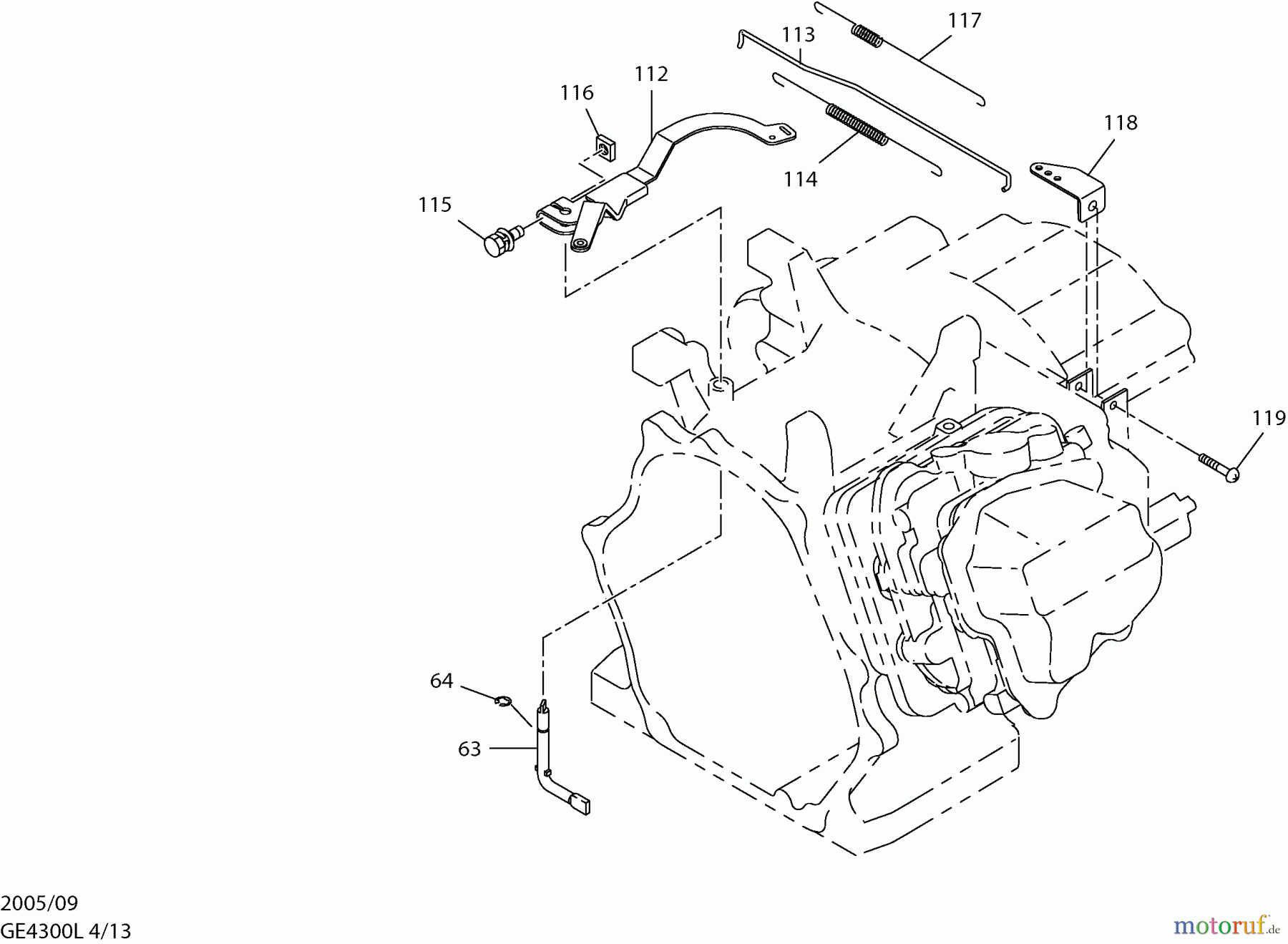  Dolmar Stromerzeuger GE-4300 L 4  Reglerhebel