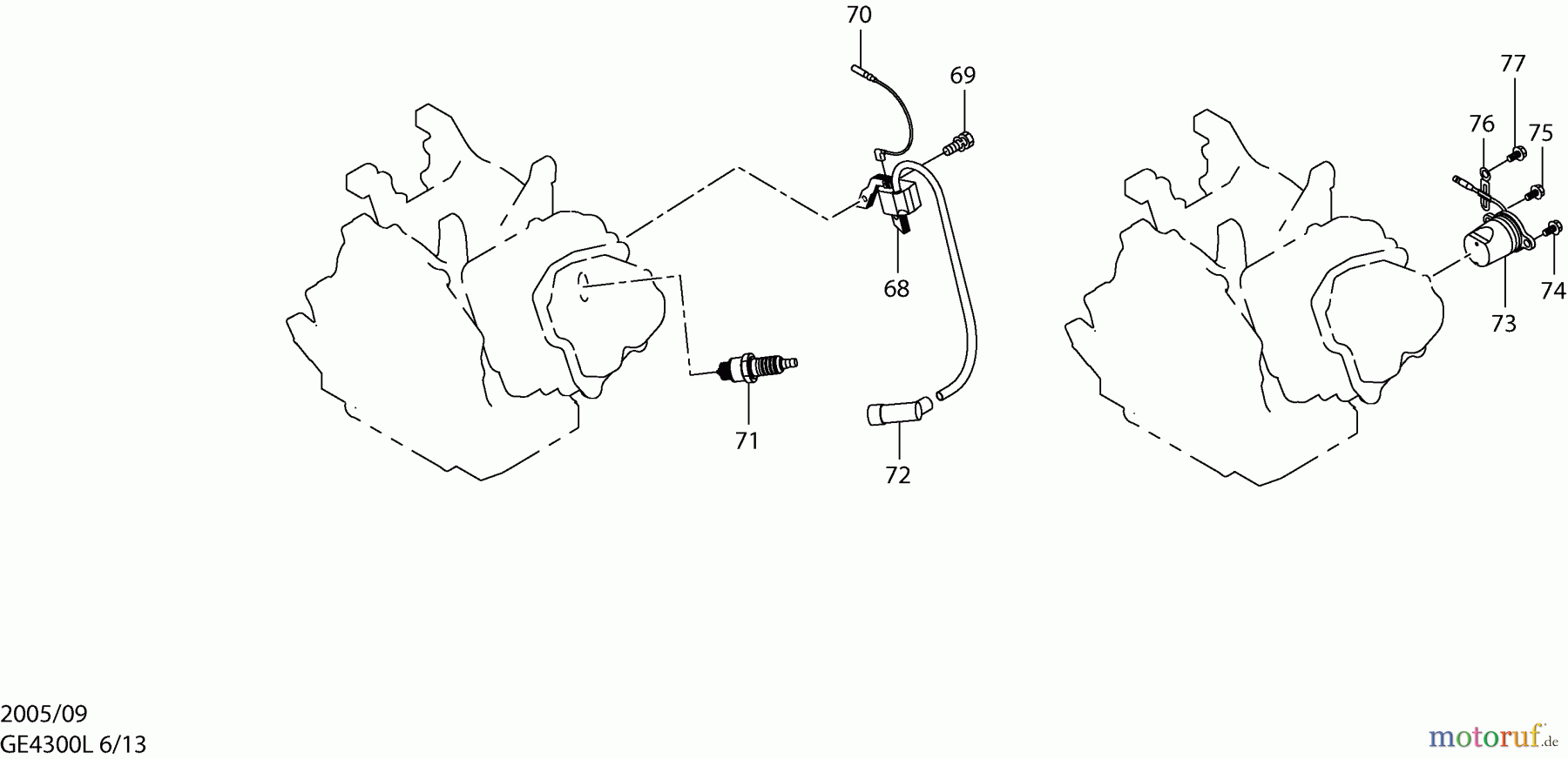  Dolmar Stromerzeuger GE-4300 L 6  Zündung, Ölsensor