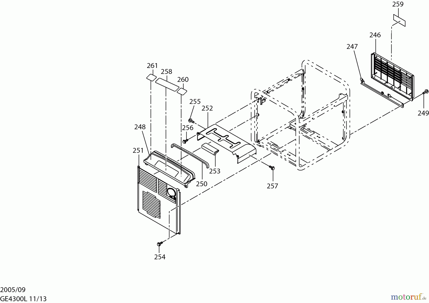 Dolmar Stromerzeuger GE-4300 L 11 Gehäuse