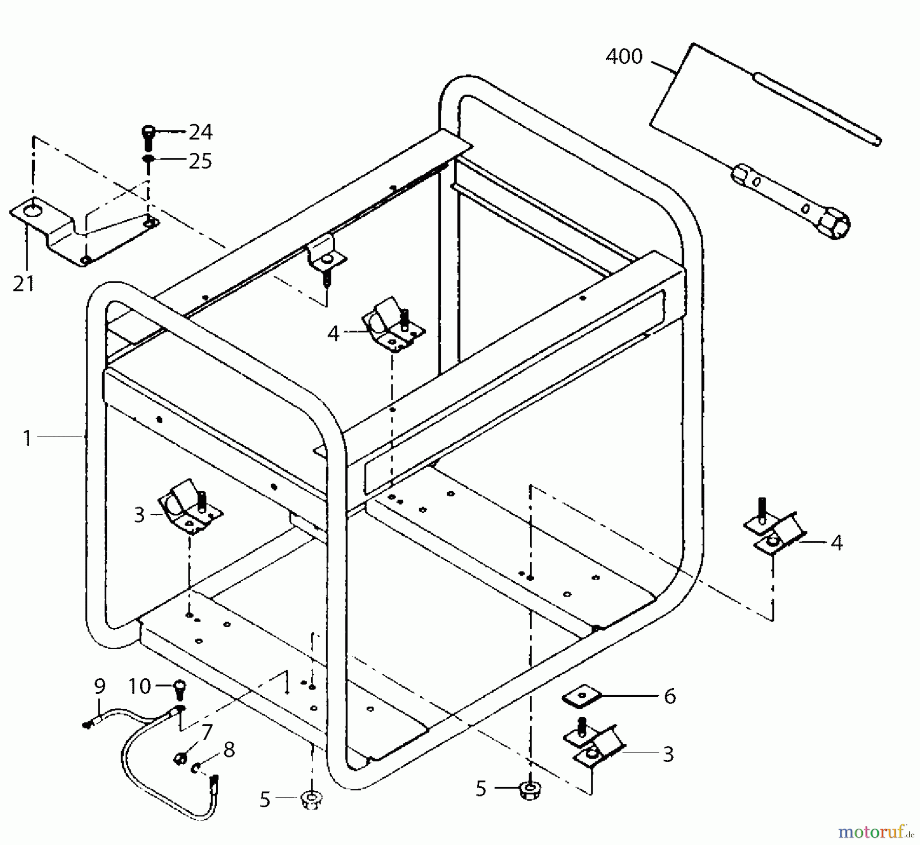 Dolmar Stromerzeuger GE-5800 (USA) 2 Rahmen, Zubehör