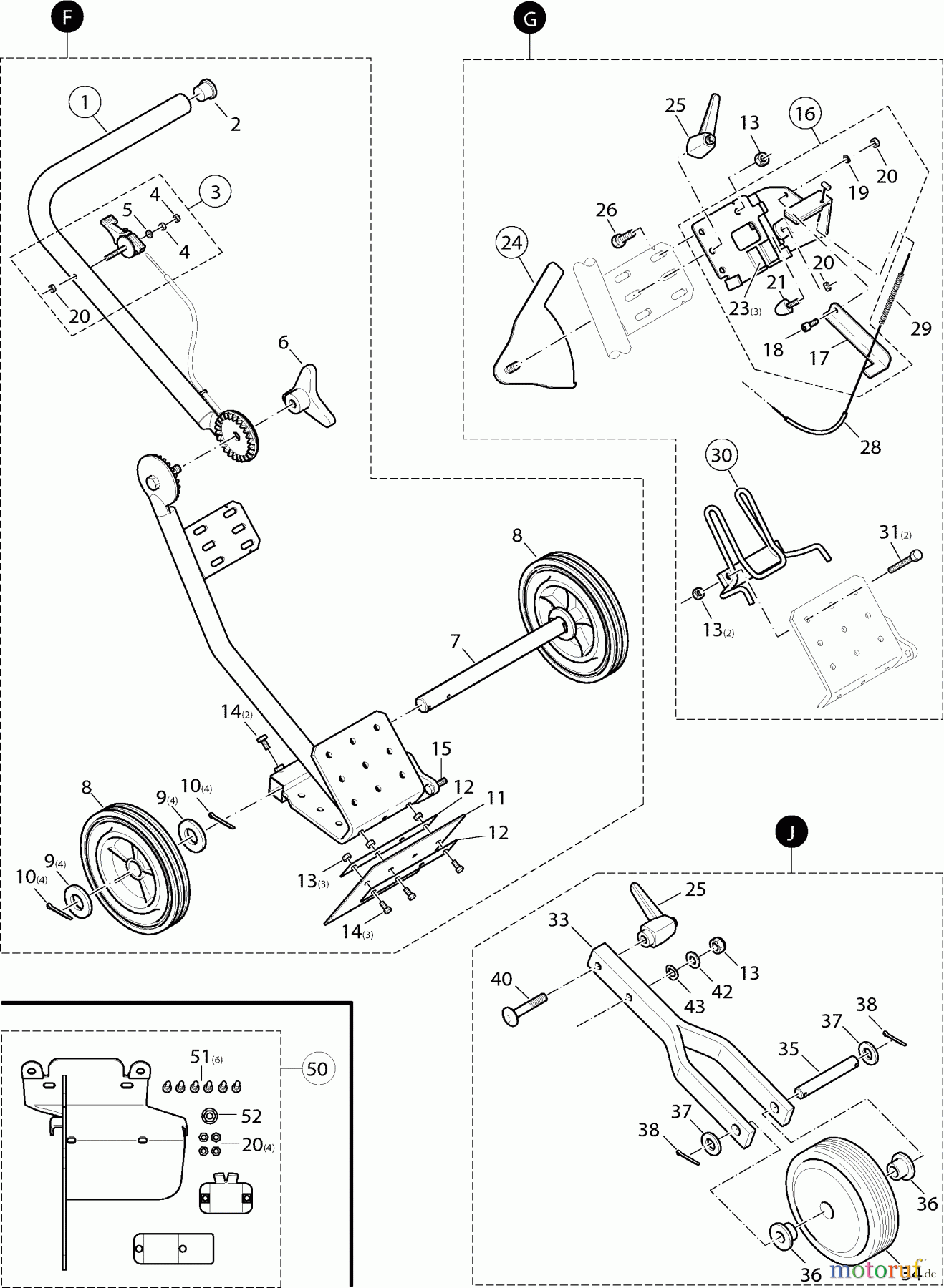  Dolmar Trennschleifer Benzin PC-6212 11  Führungswagen ( Nicht im Lieferumfang )