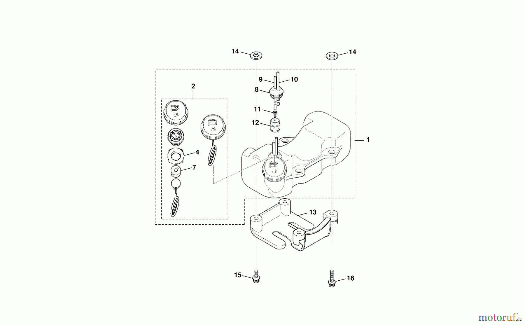 Dolmar Motorsensen & Trimmer Benzin 2-Takt MS-430 U 10 Kraftstofftank
