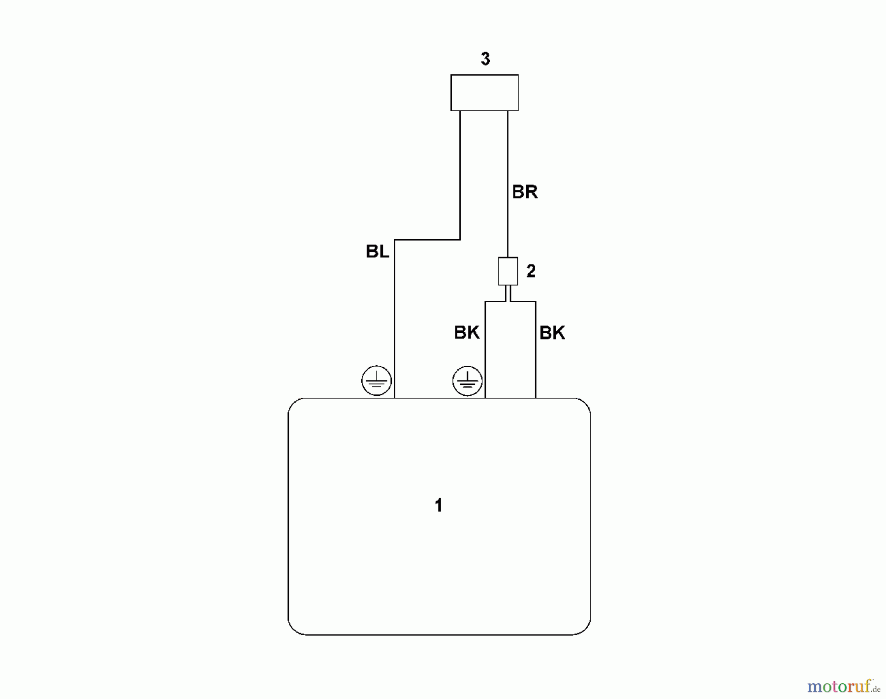 Viking Häcksler Benzin GB 370, GB 370 S J - Schaltplan