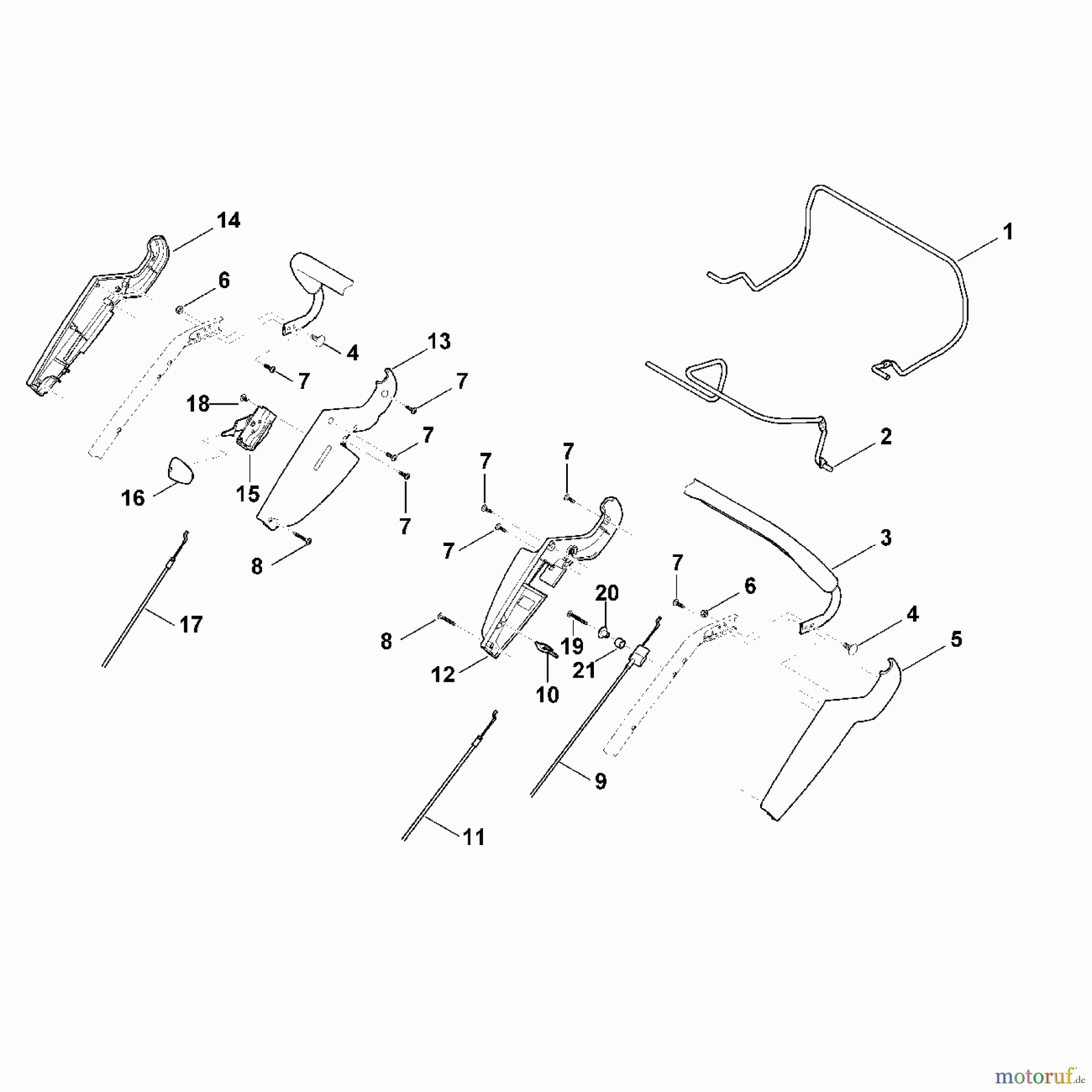 Viking Rasenmäher Benzinrasenmäher MB 650.0 T, MB 650.0 TK A - Lenker Oberteil