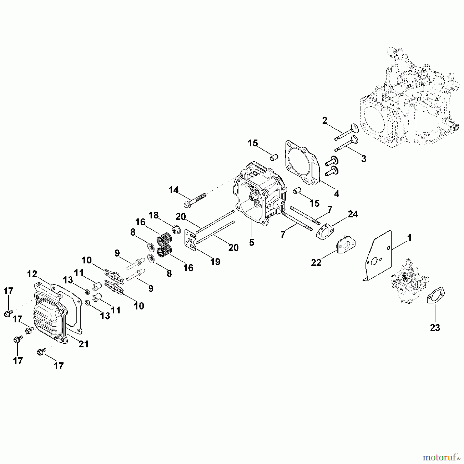 Viking Motoren KOHLER XT - 675 (XT 675 - 2019) H - Ventildeckel, Ventile