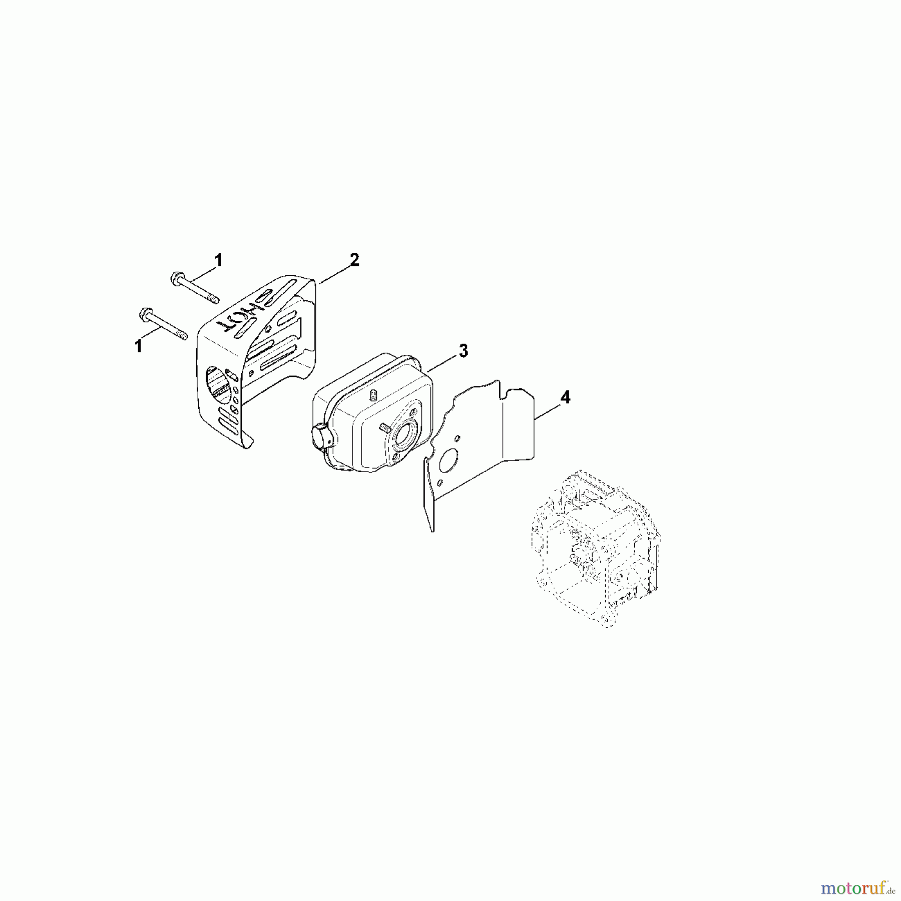 Viking Motoren KOHLER XT - 800 (XT800 - 0032) F - Auspuff
