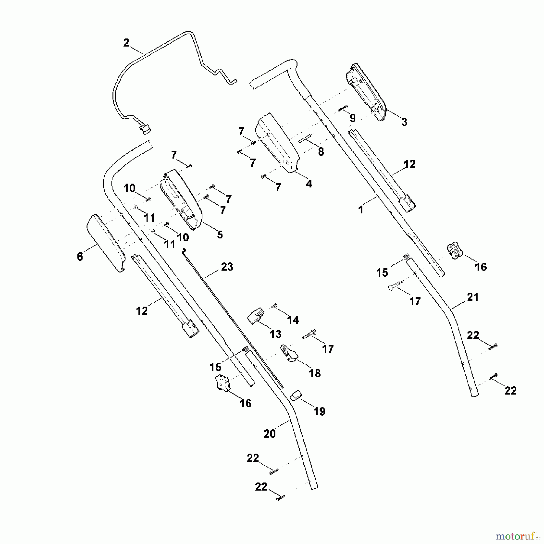 Viking Rasenmäher Benzinrasenmäher MB 448.0 A - Lenker