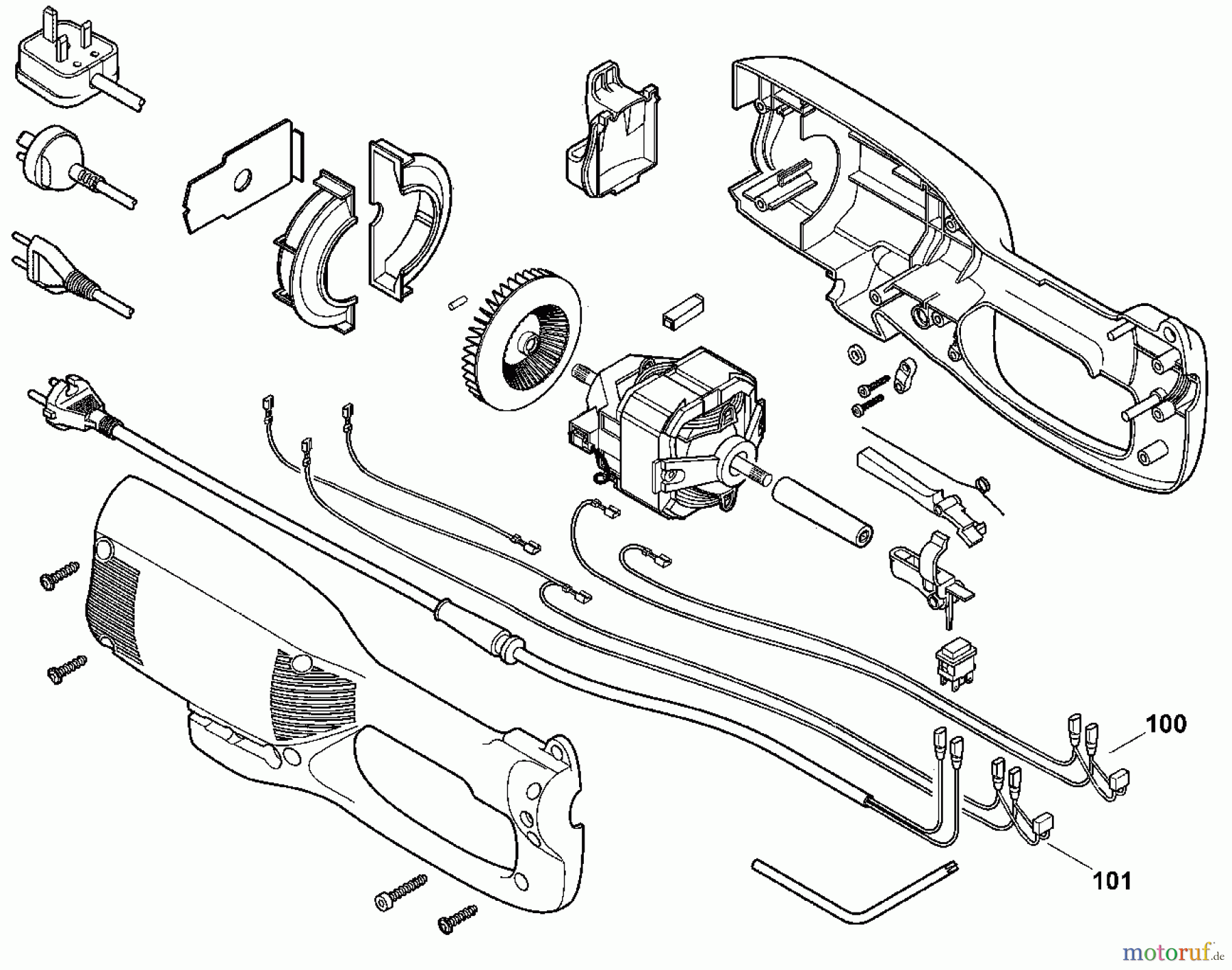 Viking Handgeführte Elektrogeräte Rasentrimmer TE 600, TE 700, TE 1000 A2 - Elektromotor