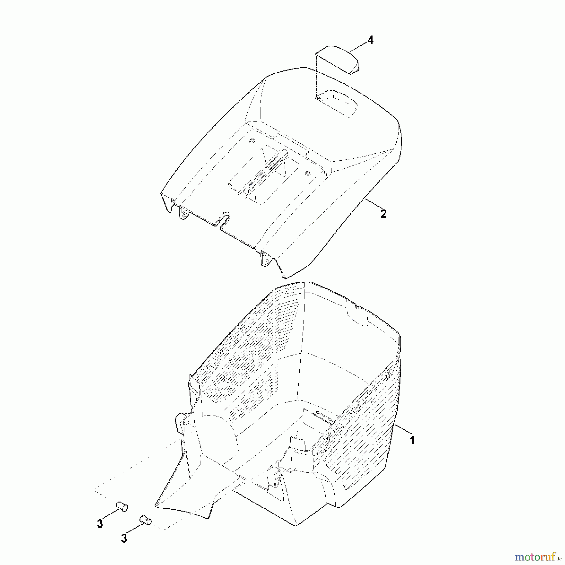 Viking Rasenmäher Akkurasenmäher MA 443.1 C F - Grasfangkorb