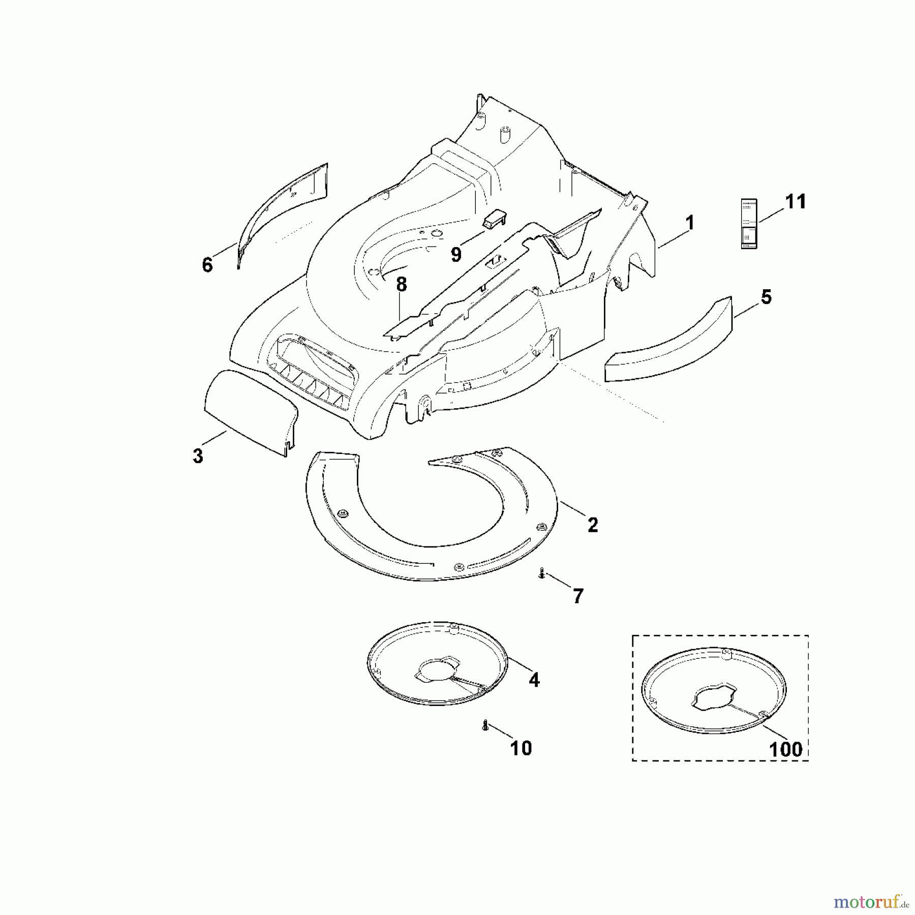  Viking Rasenmäher Benzinrasenmäher MB 545.0 D - Gehäuse
