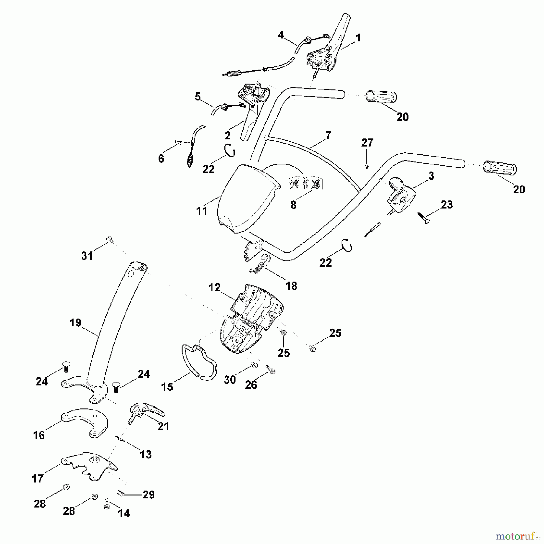 Viking Motorgartengeräte Motorhacken HB 685.0 A - Lenker