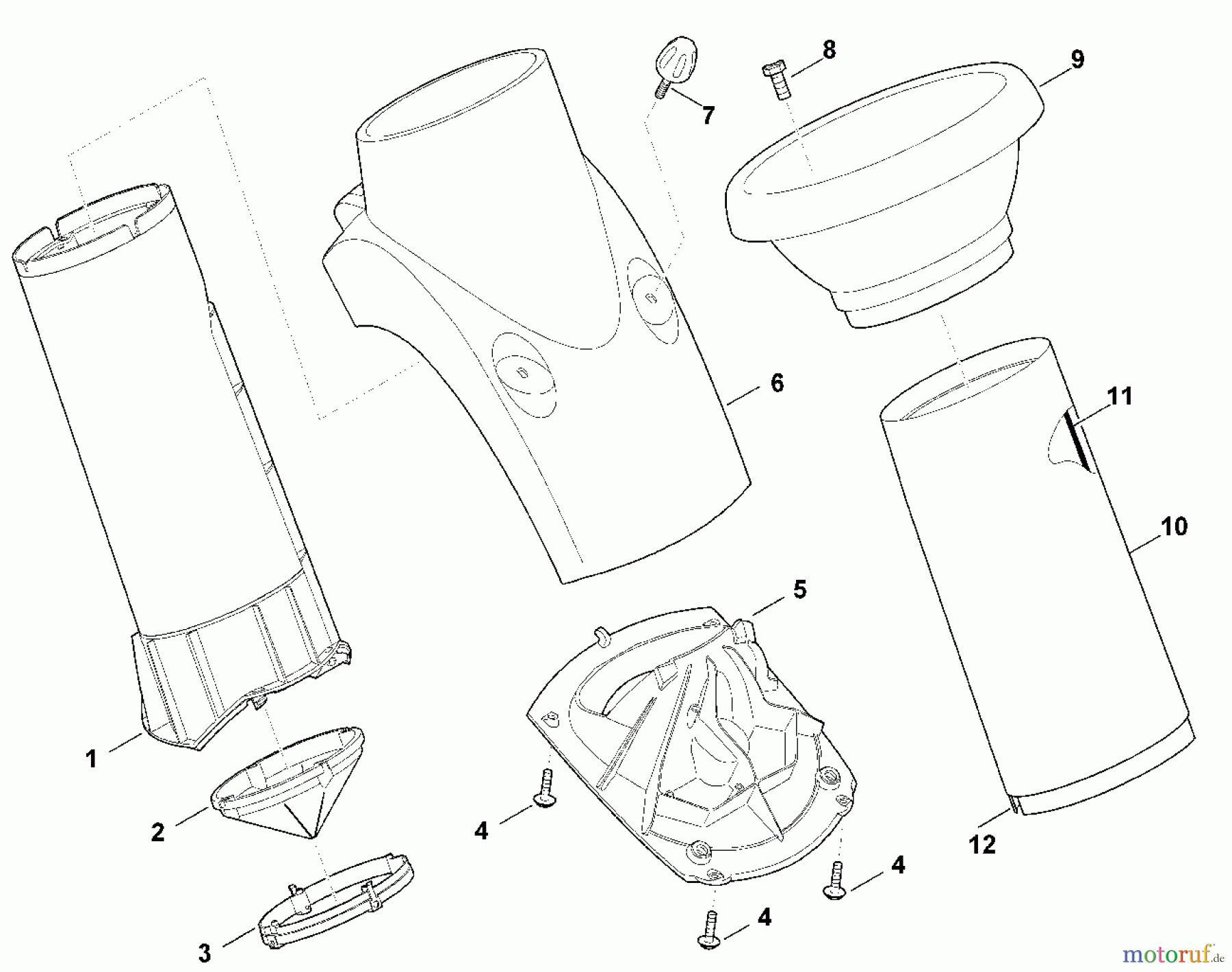 Viking Häcksler Elektro GE 250 S, GE 260 S A - Trichter