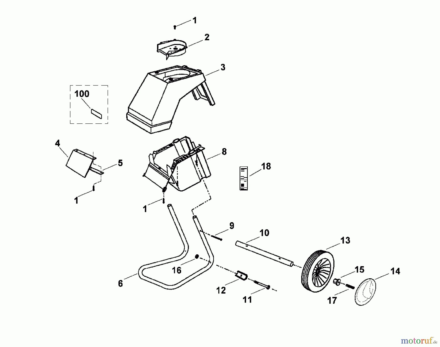 Viking Häcksler Elektro GE 345, 365 A - Gehäuse