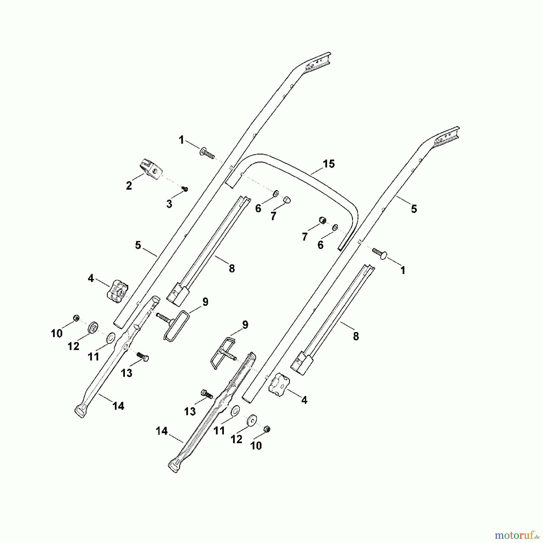 Viking Rasenmäher Benzinrasenmäher MB 655.0 OS B - Lenker Unterteil