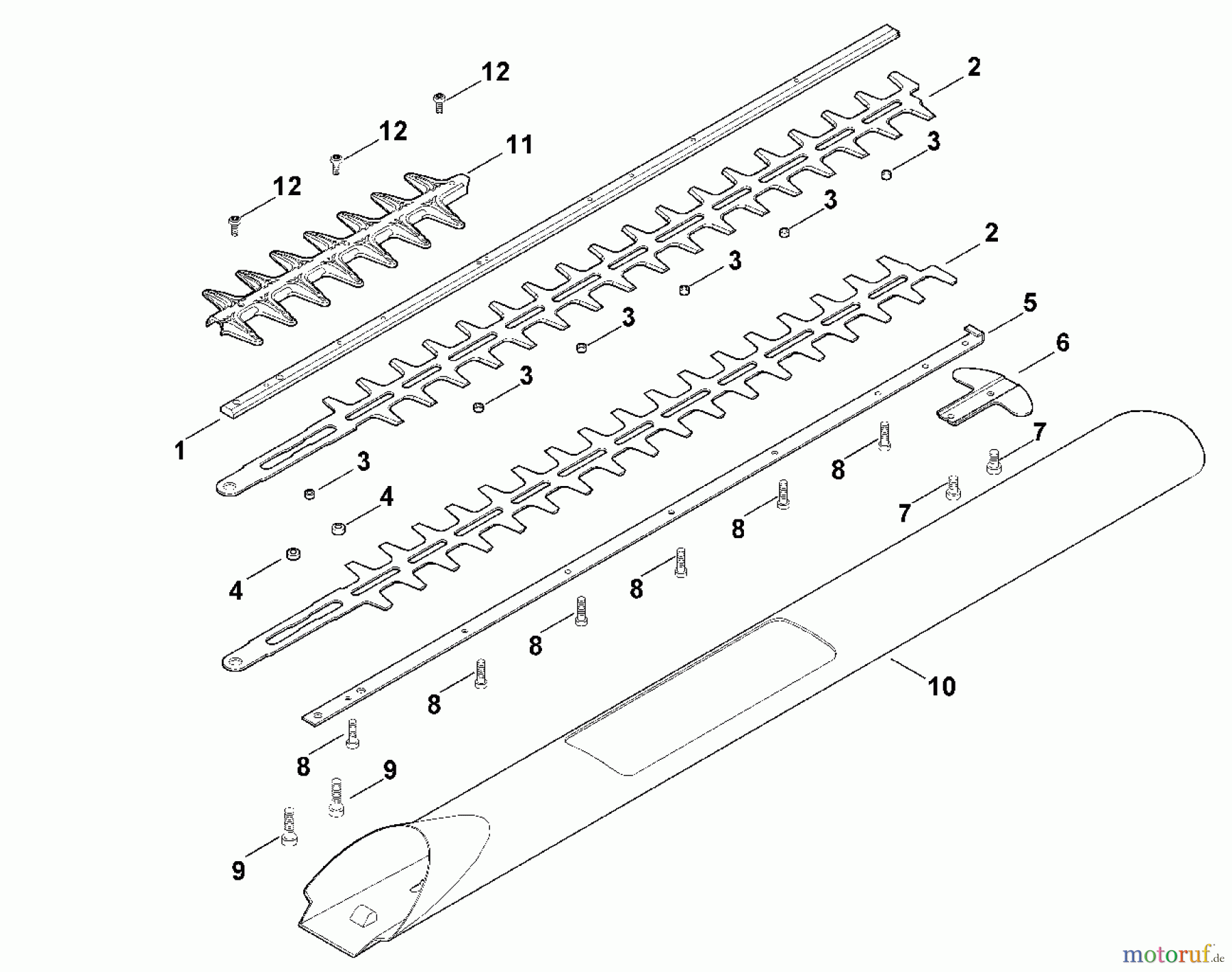 Viking Handgeführte Elektrogeräte Heckenscheren Elektro HE 810 D - Schneidsystem