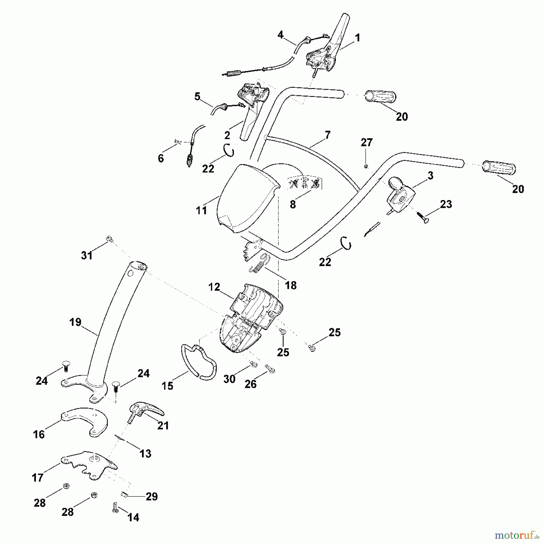  Viking Motorgartengeräte Motorhacken HB 445.1 R A - Lenker