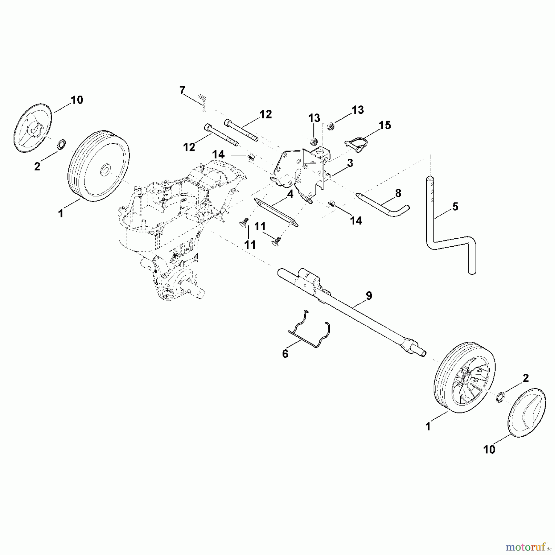 Viking Motorgartengeräte Motorhacken HB 445.1 R B - Fahrwerk
