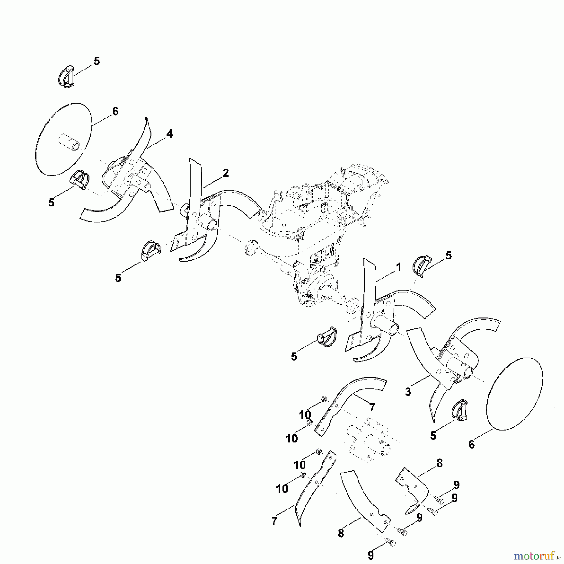 Viking Motorgartengeräte Motorhacken HB 445.1 R F - Hacksatz