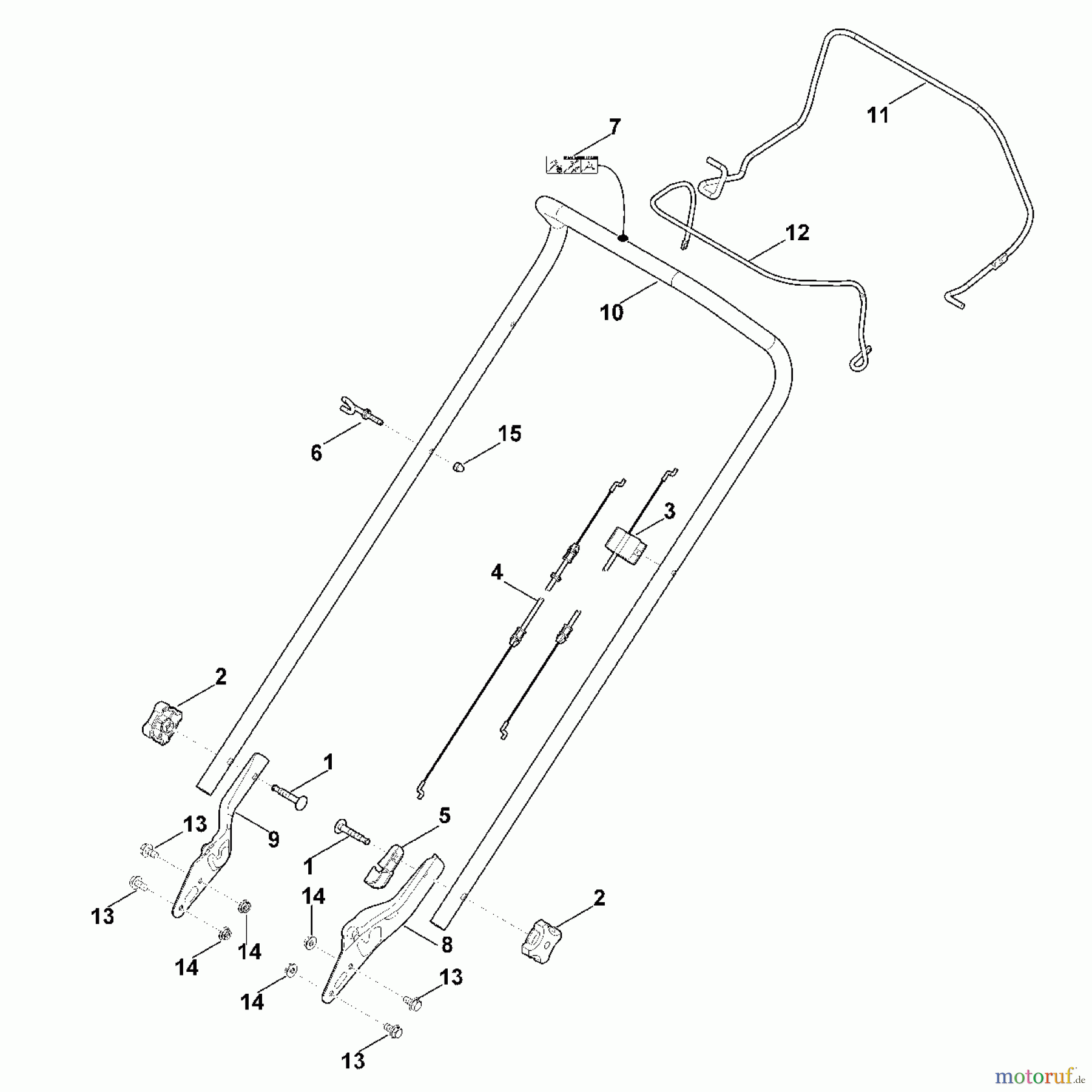 Viking Rasenmäher Benzinrasenmäher MB 248.3 T A - Lenker