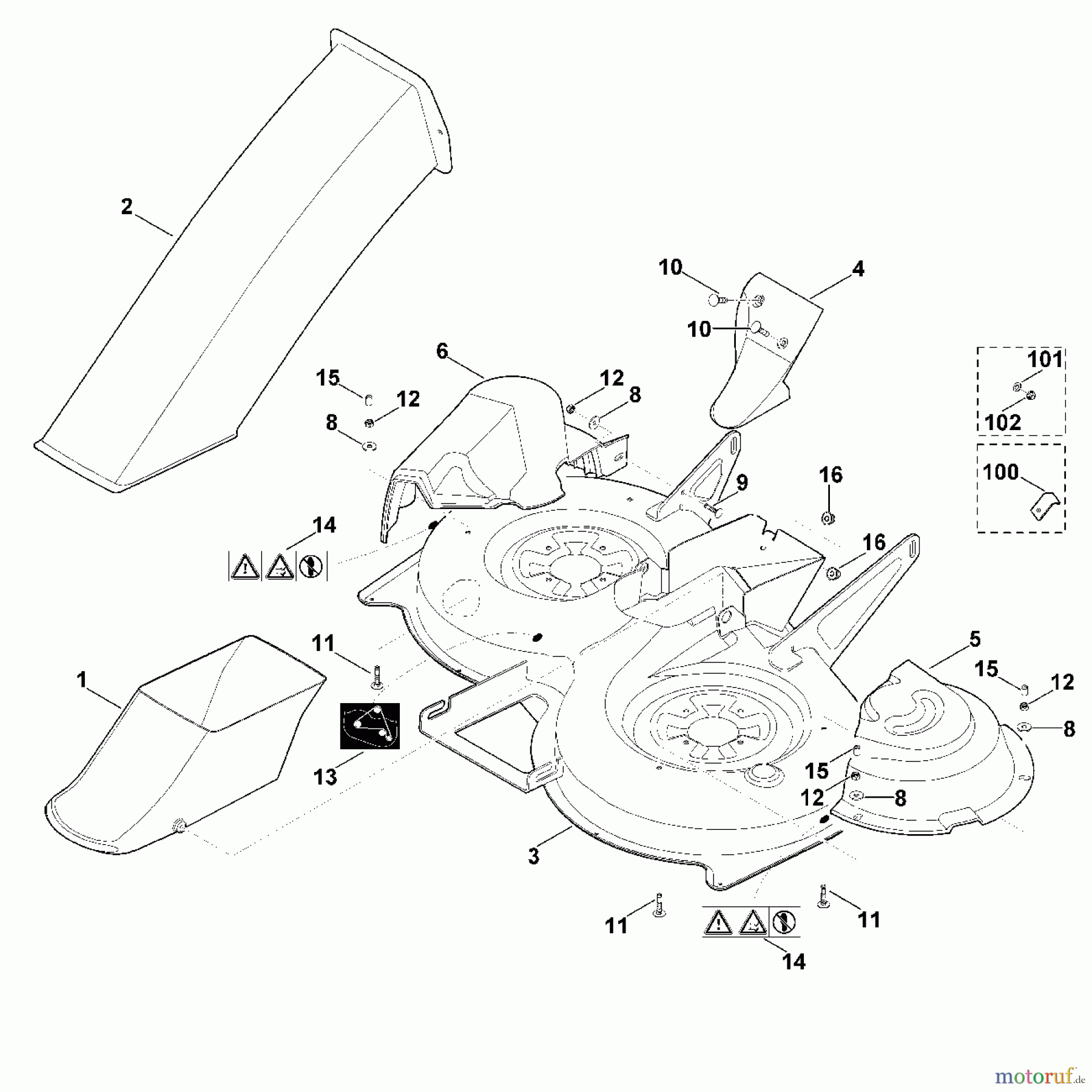 Viking Rasentraktoren Rasentraktoren MT 5097.0 N - Mähwerksgehäuse