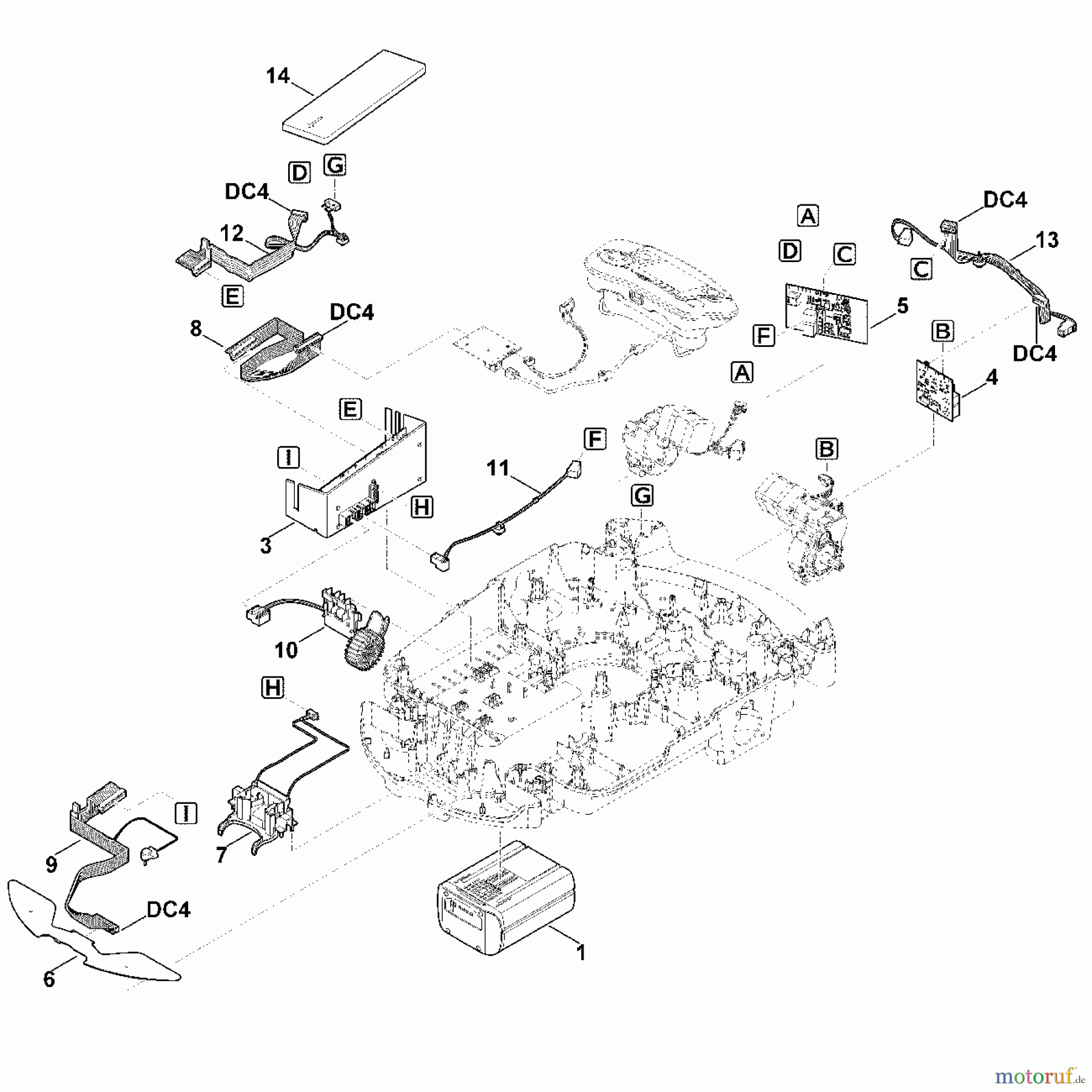 Viking Rasenmäher Akkurasenmäher MI 632.0 P E - Elektrische Bauteile