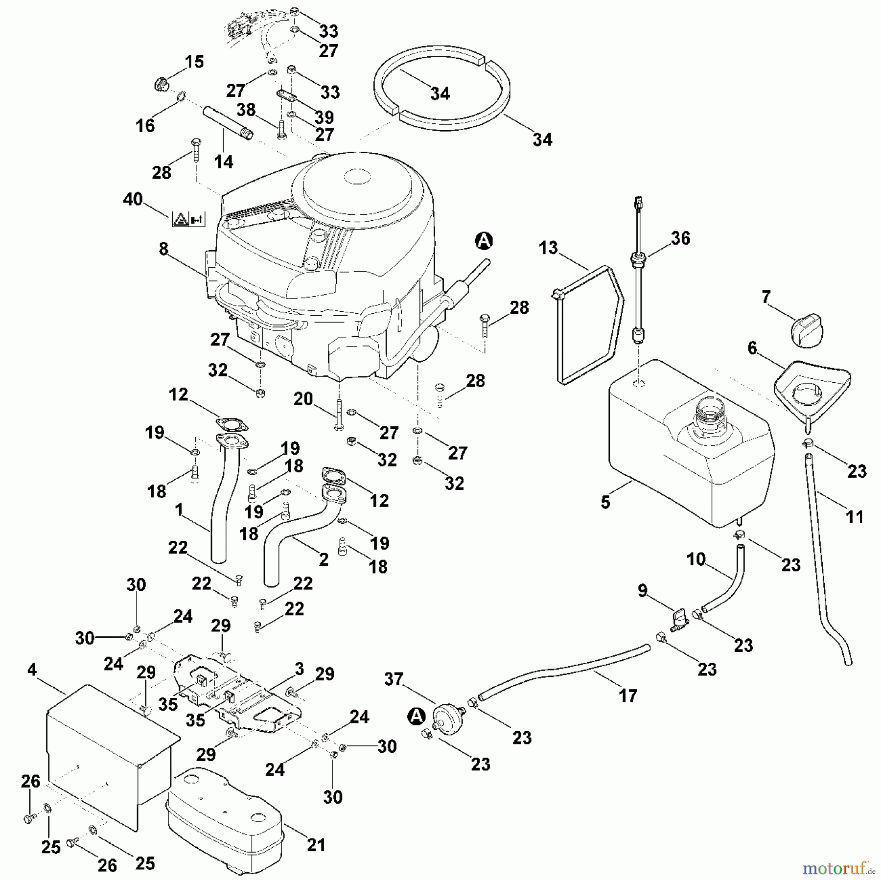 Viking Rasentraktoren Rasentraktoren MT 6127.0 ZL I - Motor, Tank