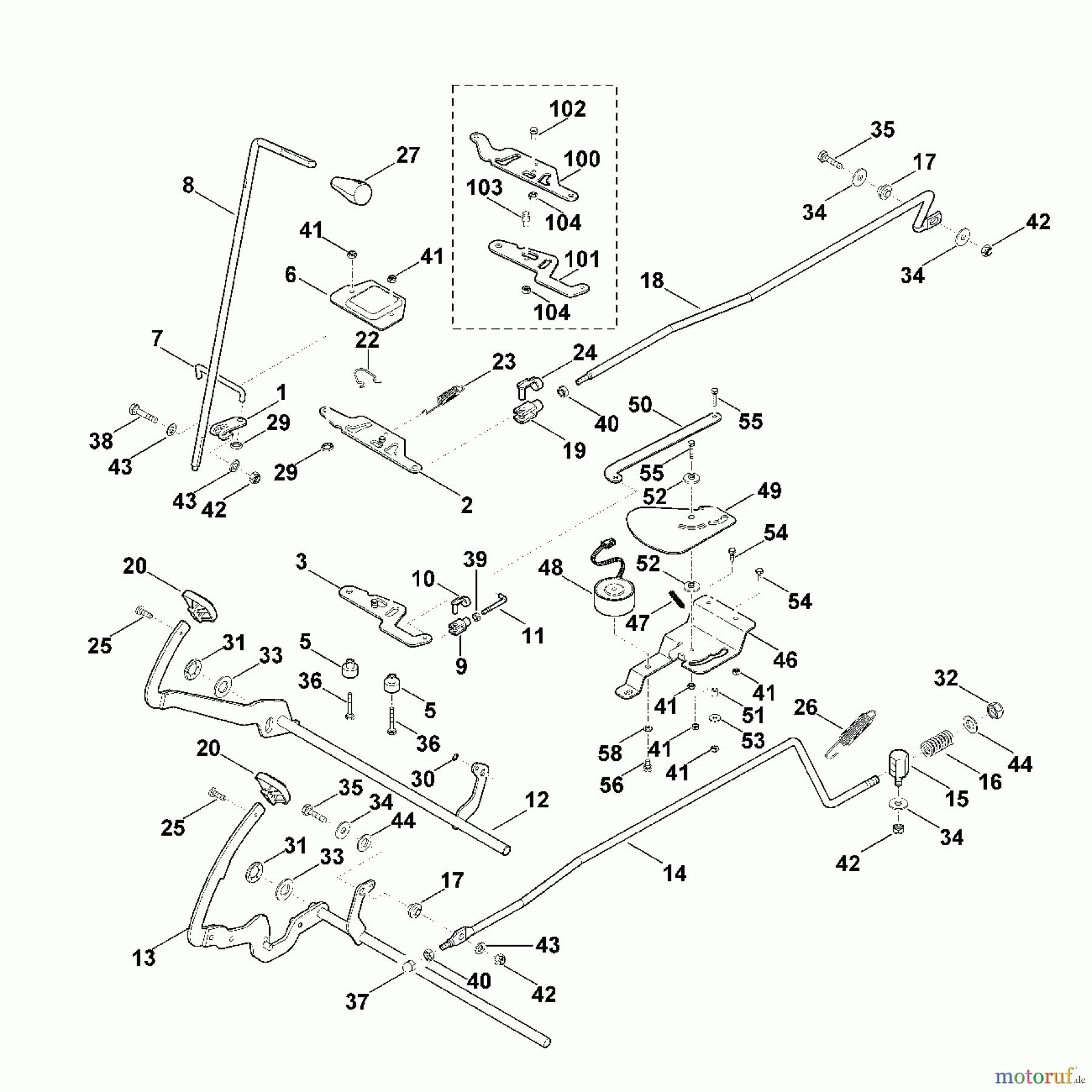 Viking Rasentraktoren Rasentraktoren MT 6127.0 ZL K - Bremse, Schalthebel, Tempomat