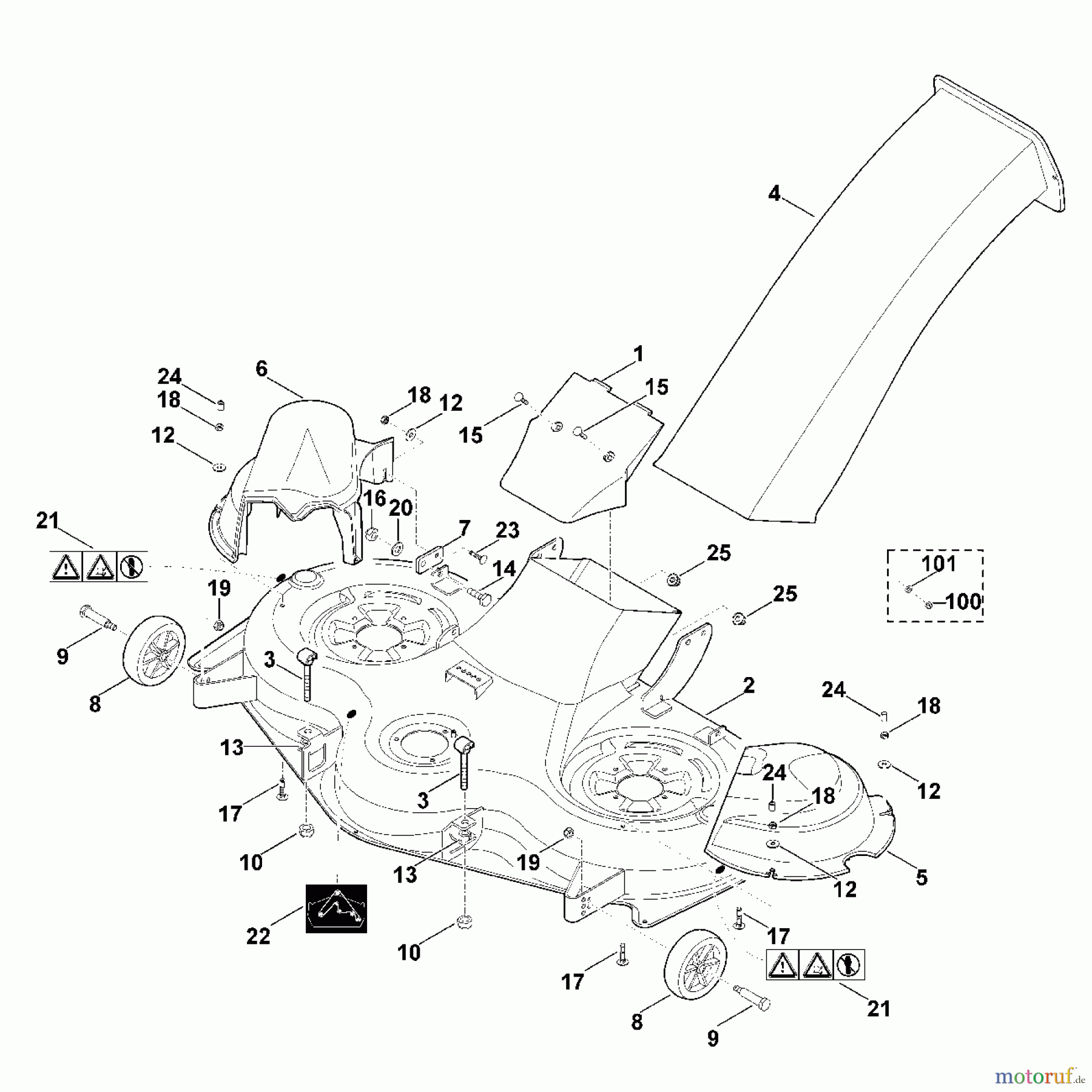 Viking Rasentraktoren Rasentraktoren MT 6112.0 N - Mähwerksgehäuse