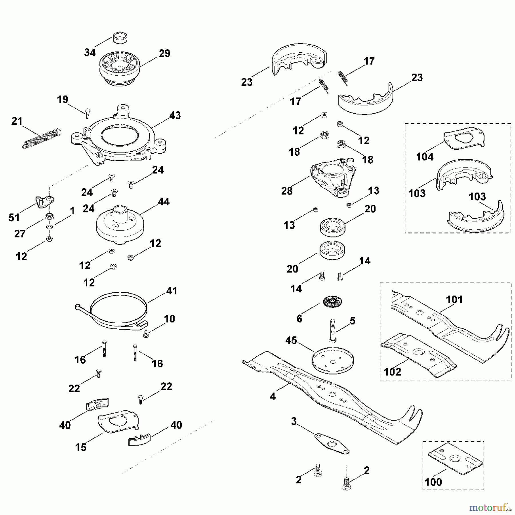 Viking Rasenmäher Benzinrasenmäher MB 655.1 VS G - Messer, Messerkupplung