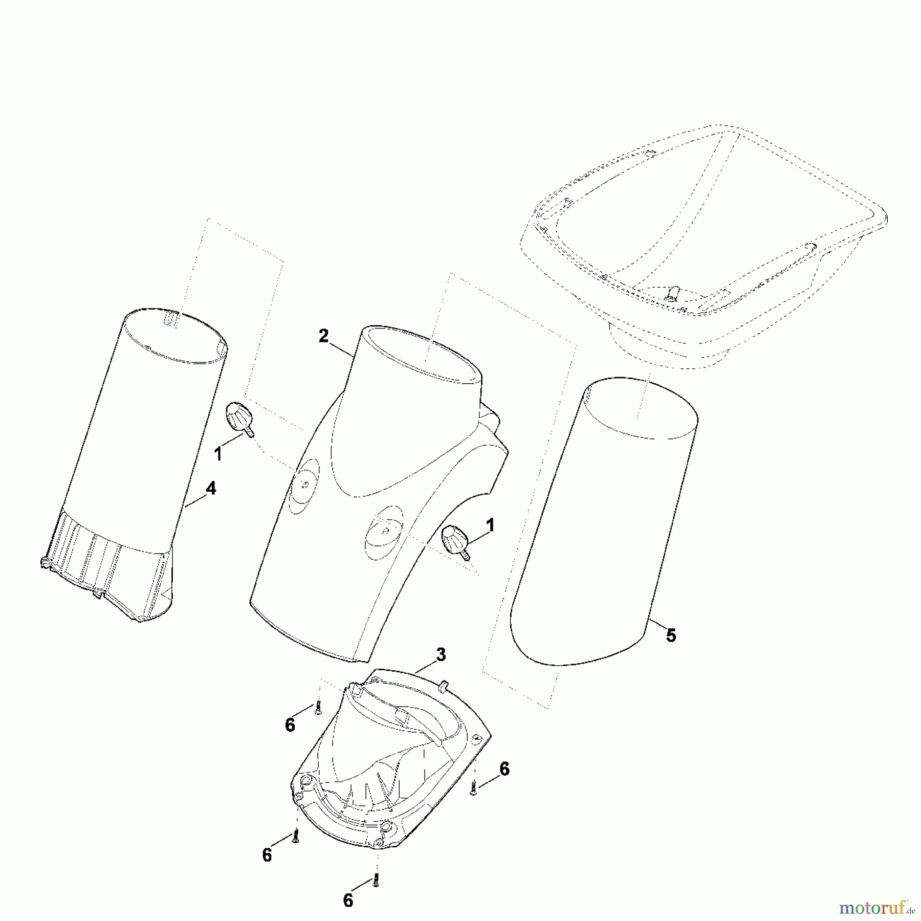 Viking Häcksler Elektro GE 375 B - Trichter Unterteil