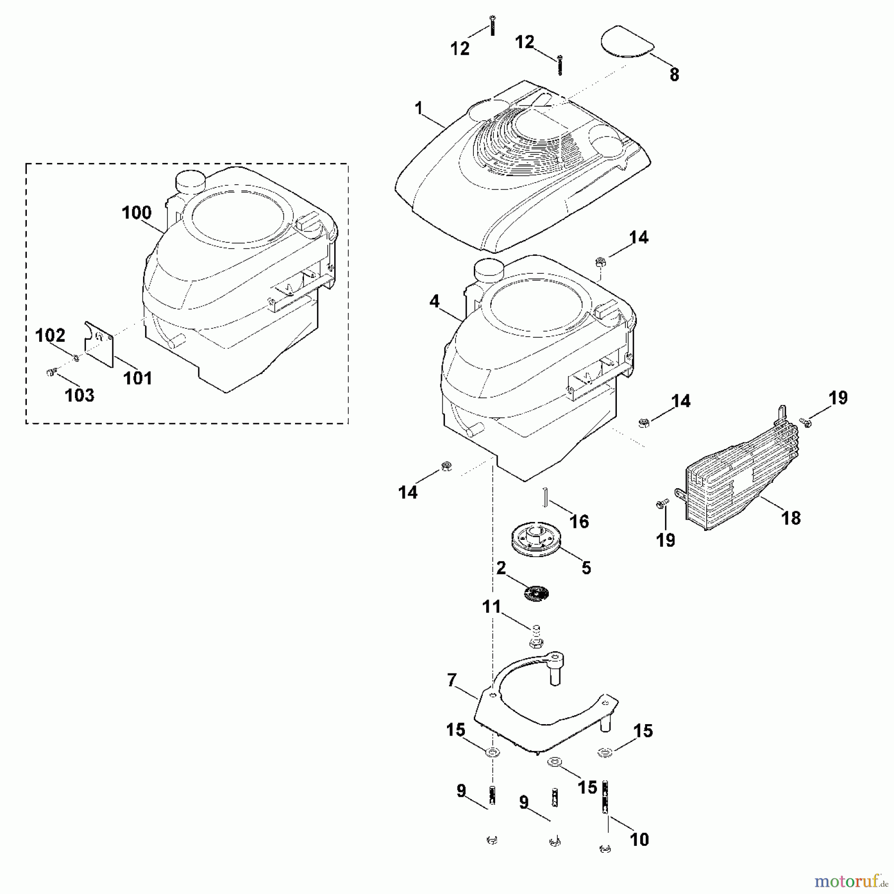 Viking Vertikutierer Benzinvertikutierer LB 540 D - Motor