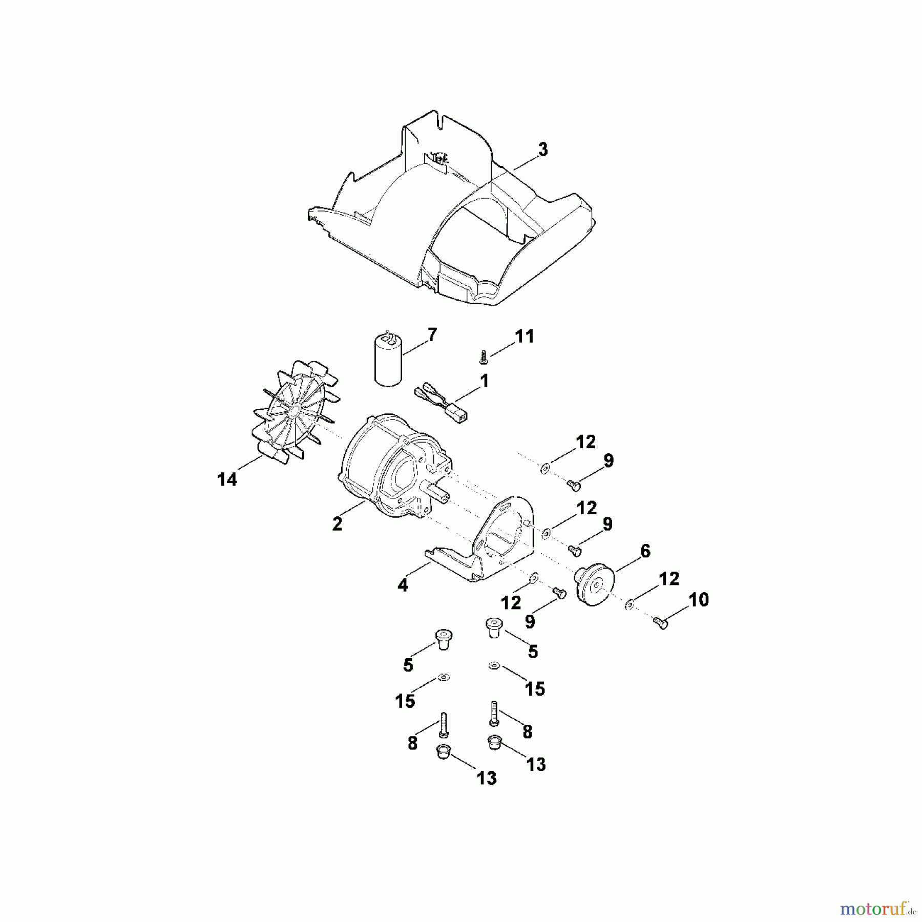 Viking Vertikutierer Elektrovertikutierer LE 540 D - Elektromotor