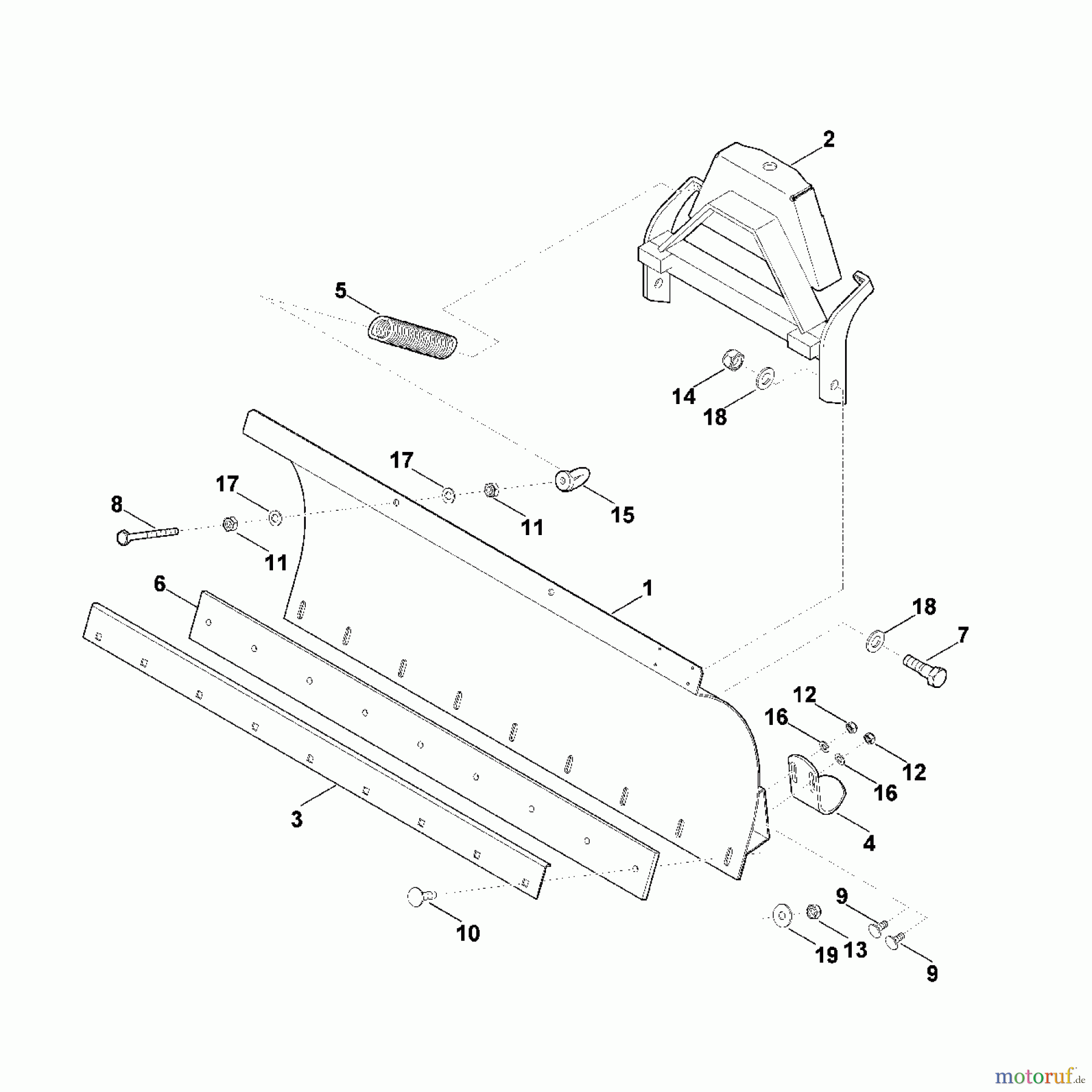 Viking Rasentraktoren Zubehör Rasentraktoren ASS 125 Schneeschild 125 cm A - Schneeräumschild