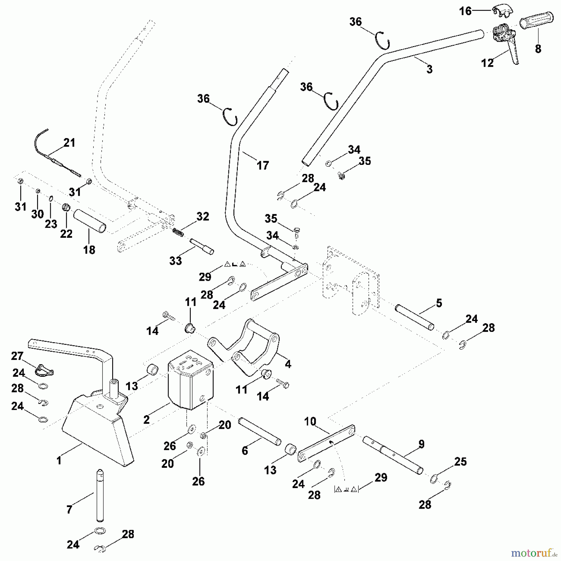 Viking Rasentraktoren Zubehör Rasentraktoren AKD 500 Anbausatz für ASS 125 C - Frontkuppeldreieck mechanisch - 2