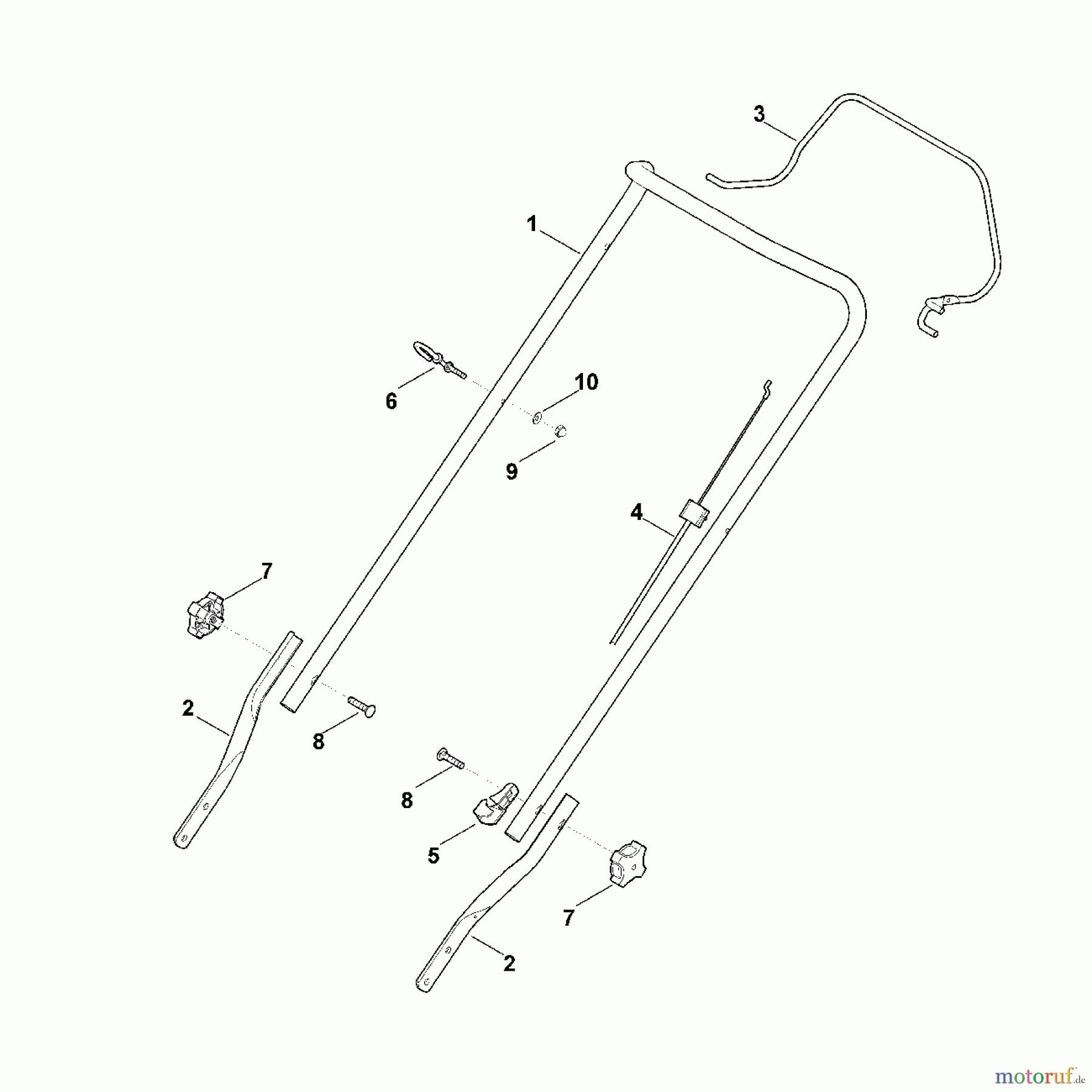 Viking Rasenmäher Benzinrasenmäher MB 248.0 A - Lenker