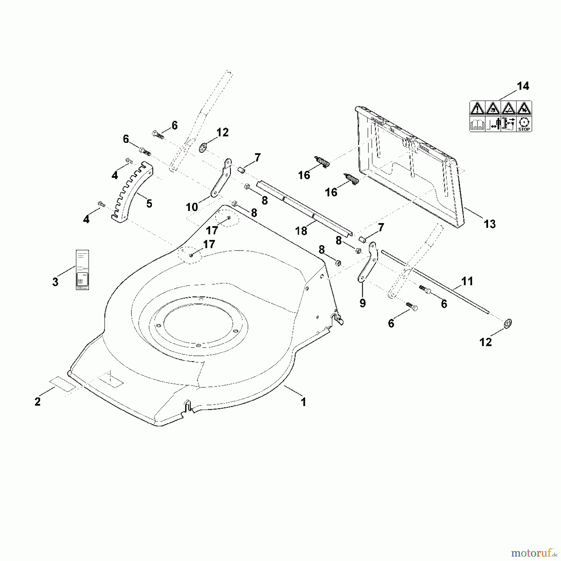 Viking Rasenmäher Benzinrasenmäher MB 248.0 B - Gehäuse