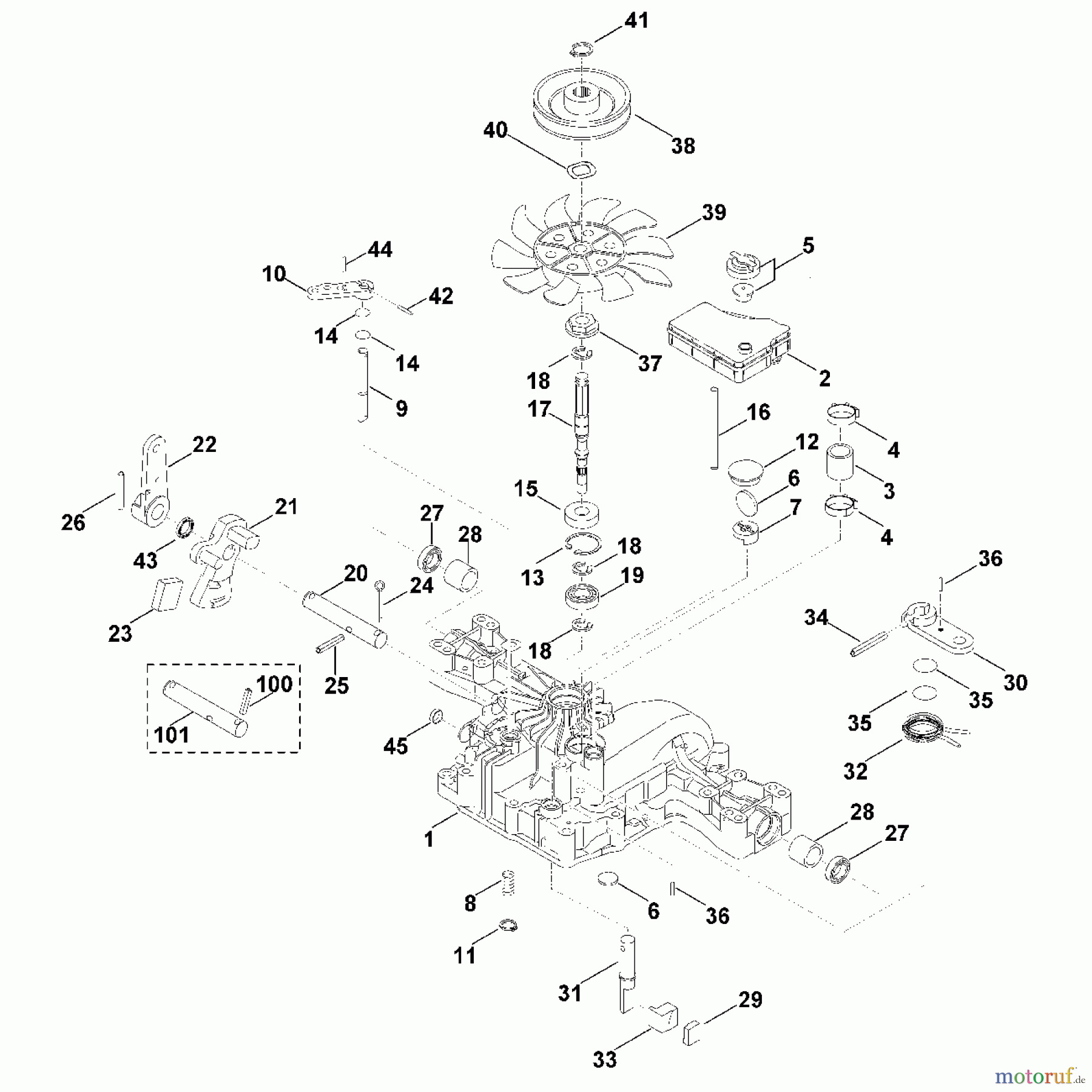  Viking Rasentraktoren Getriebe Tuff Torq K 46 T B - Getriebe Oberteil