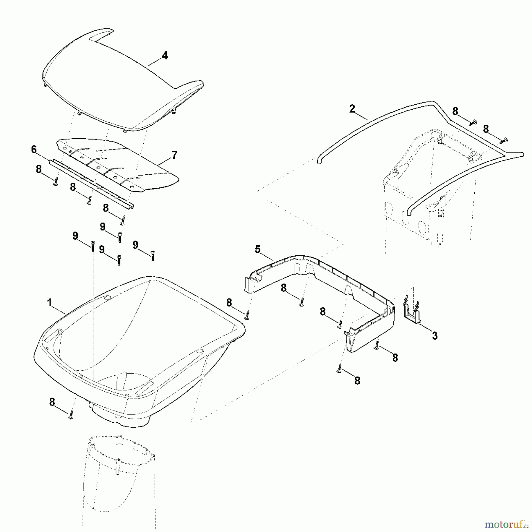 Viking Häcksler Zubehör ATO 400 Trichter A - Trichter Oberteil