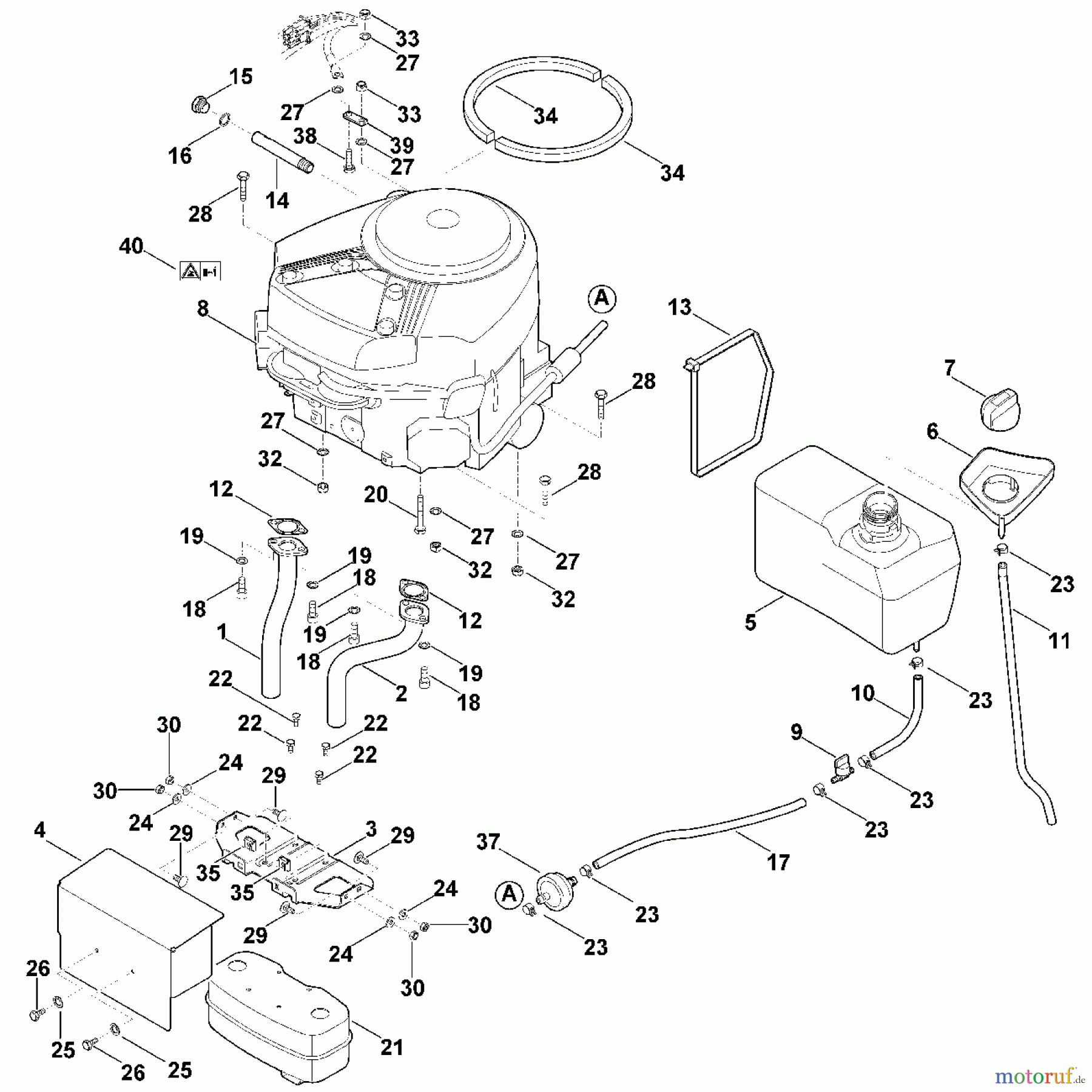 Viking Rasentraktoren Rasentraktoren MT 5097.0 Z I - Motor, Tank