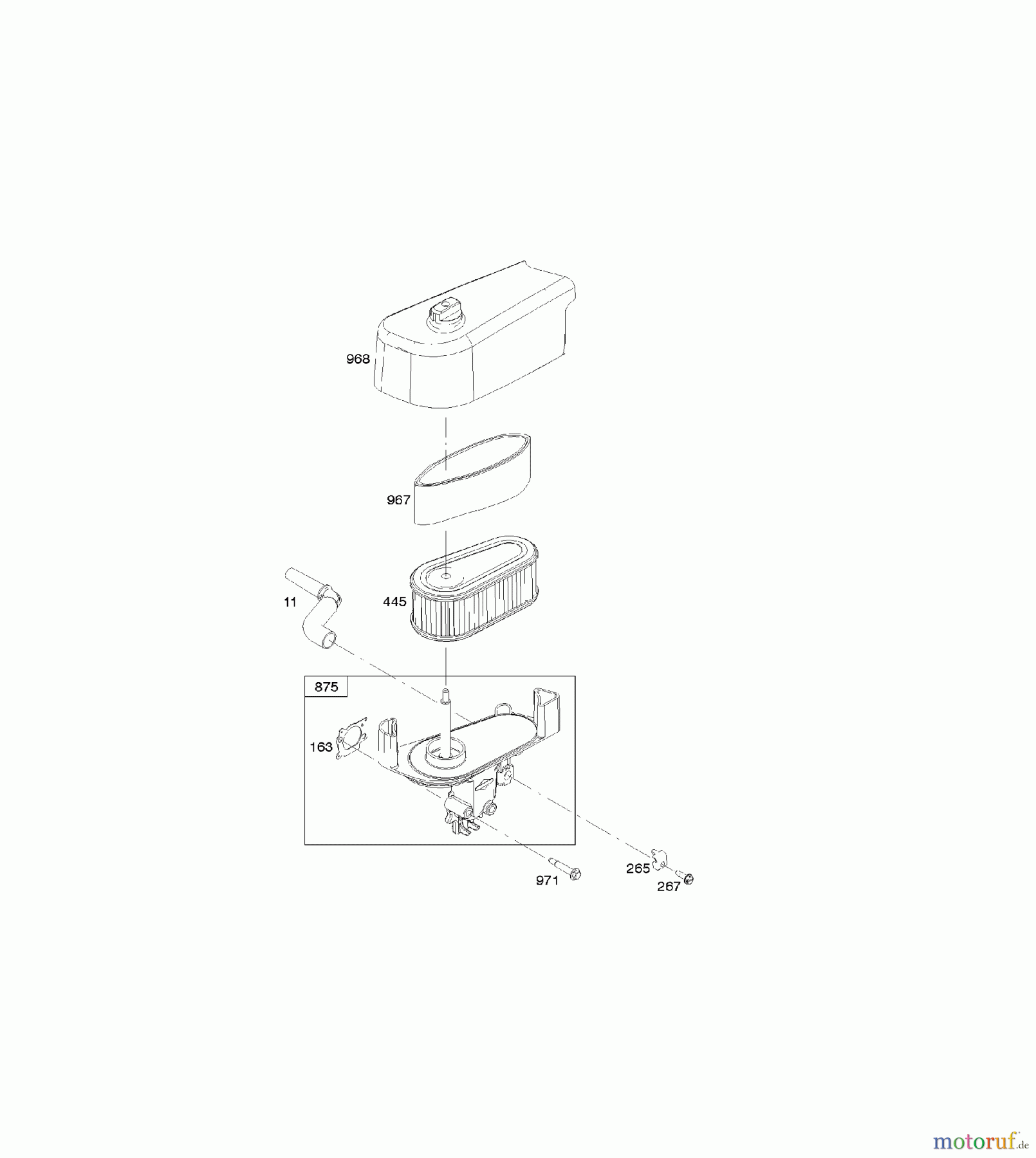 Viking Motoren B & S 12. . . 122Q02-0147-B1 A - Luftfilter